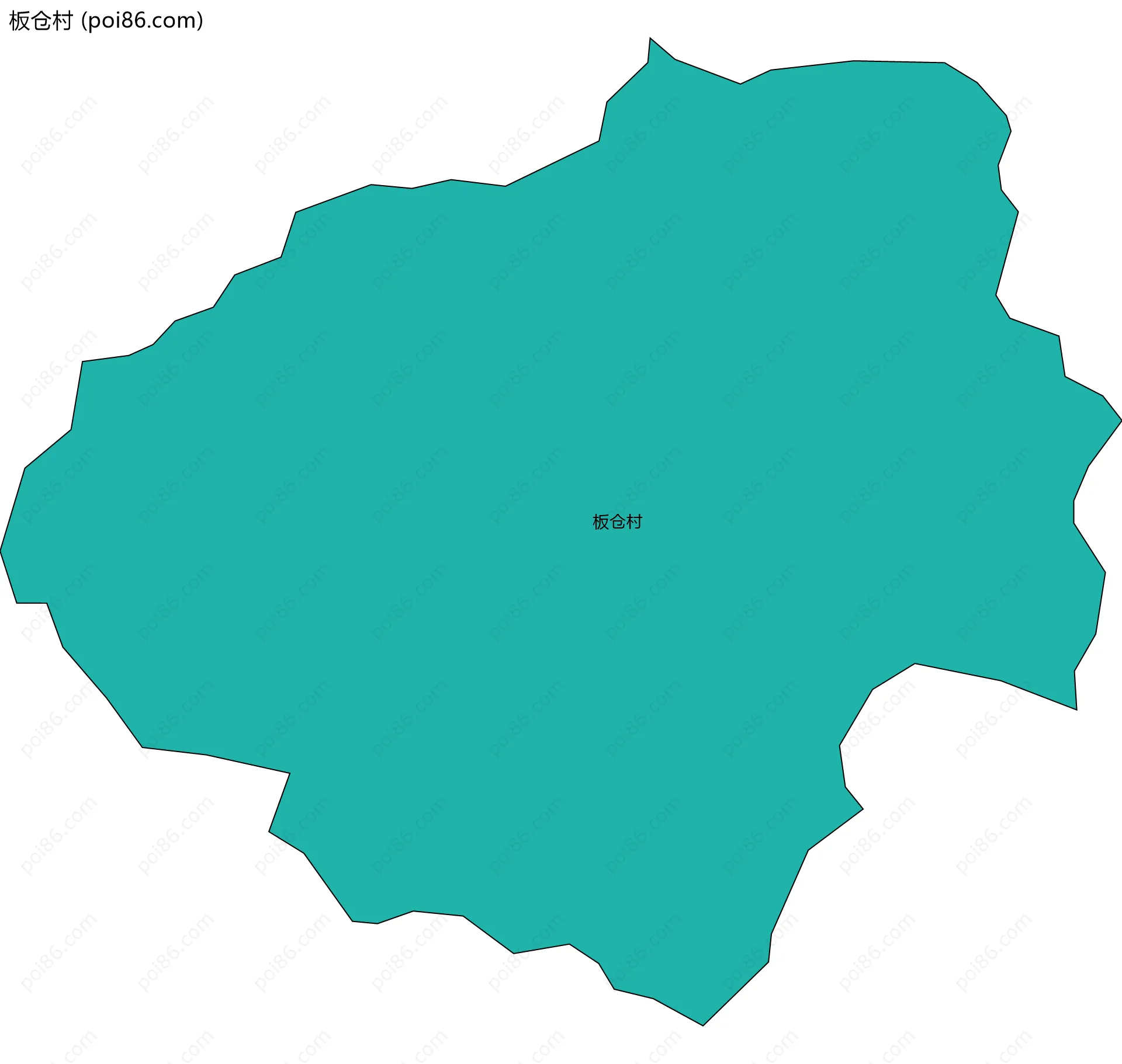 板仓村边界地图