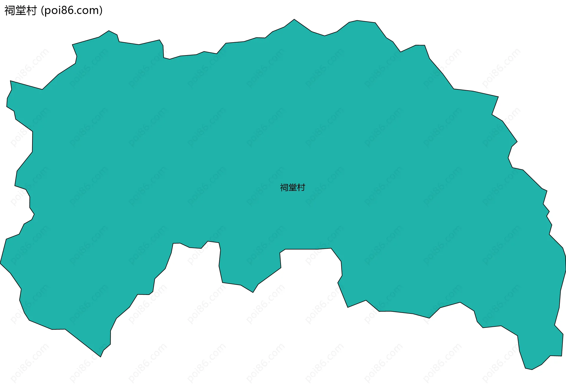 祠堂村边界地图