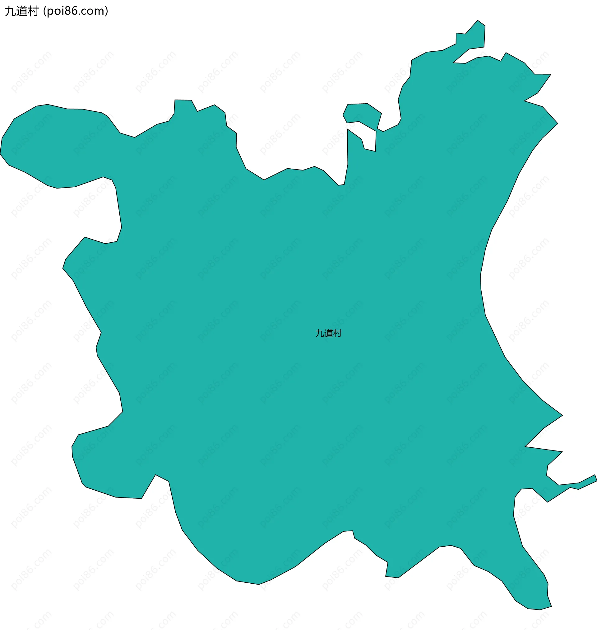 九道村边界地图