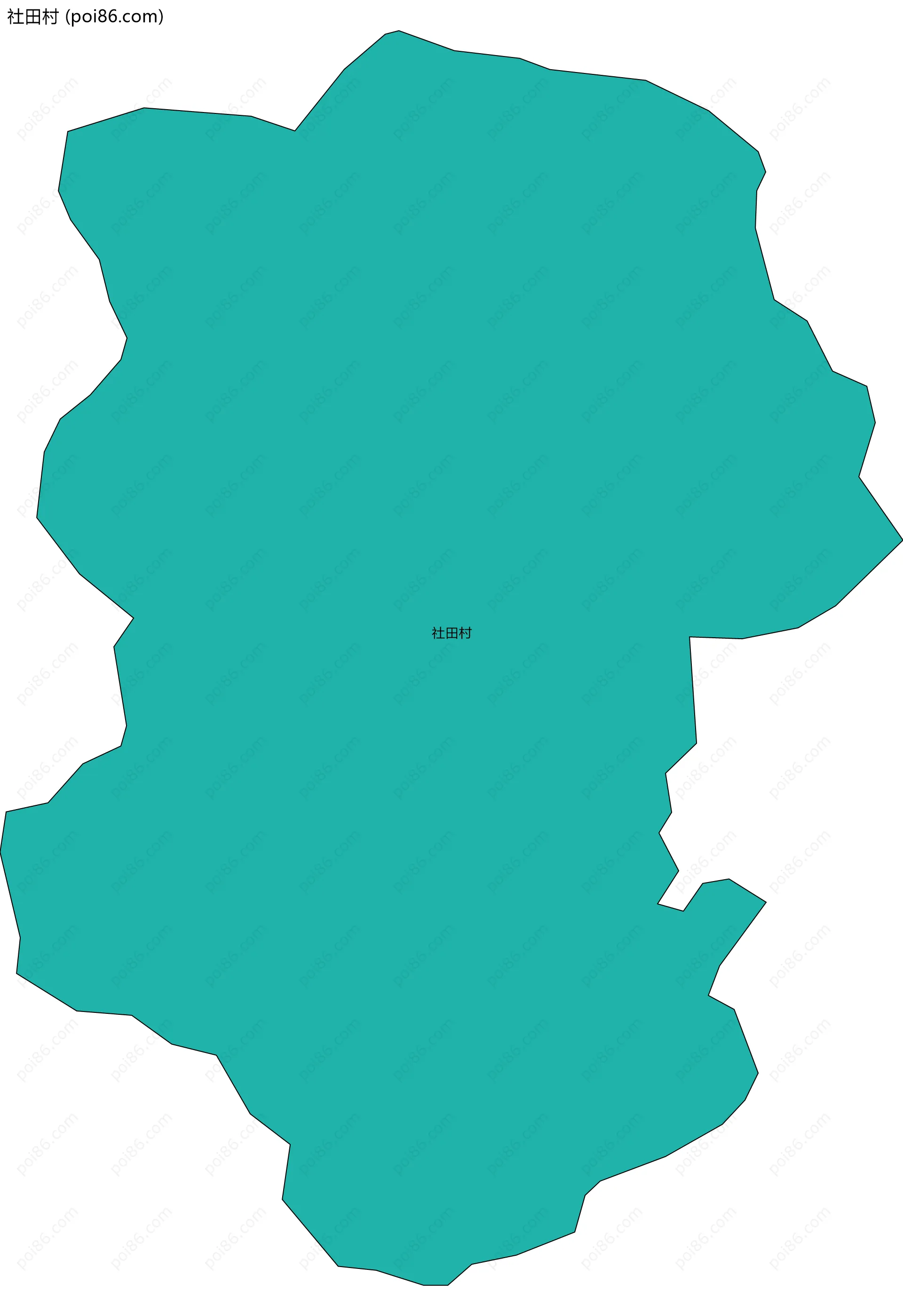 社田村边界地图