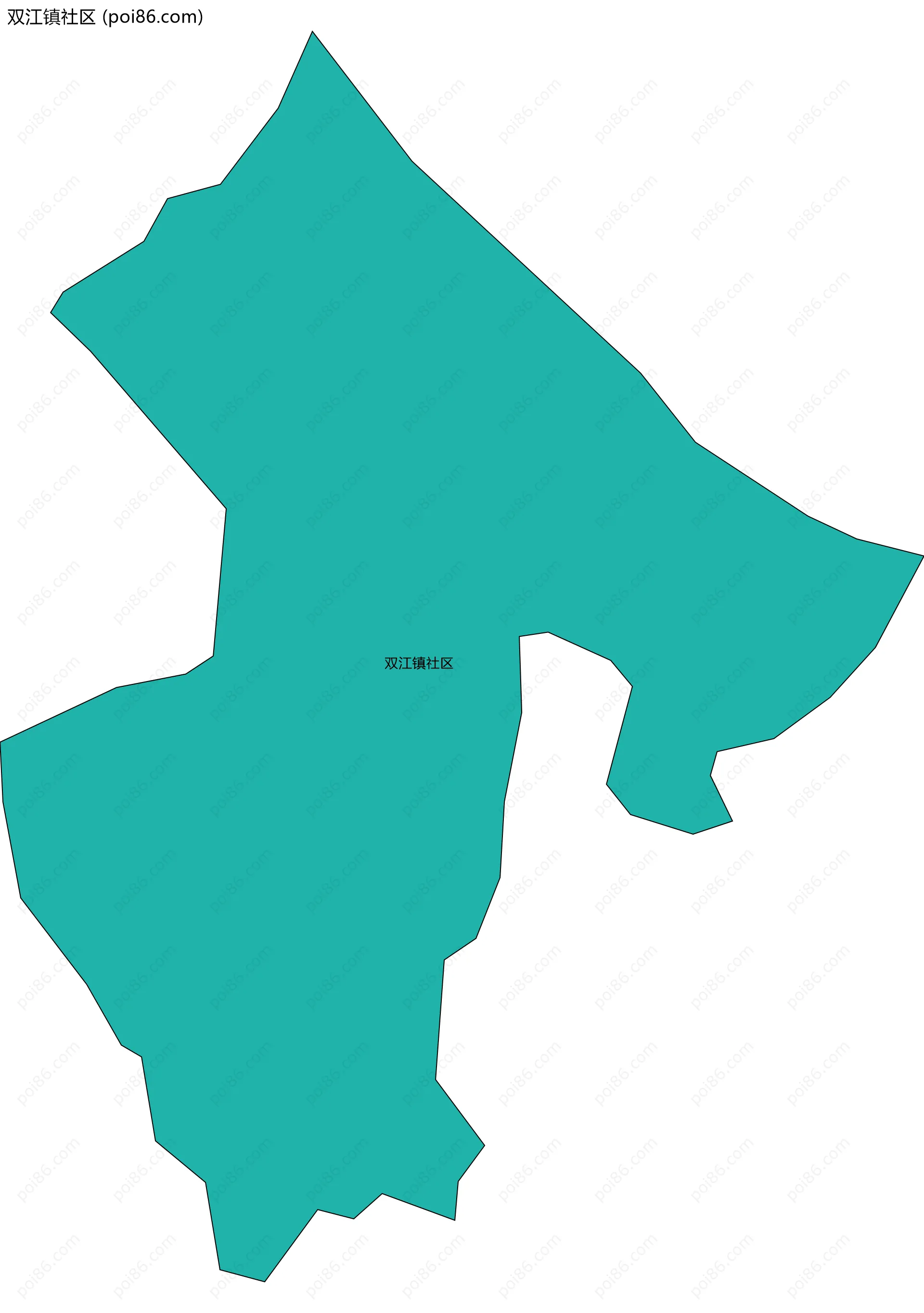 双江镇社区边界地图