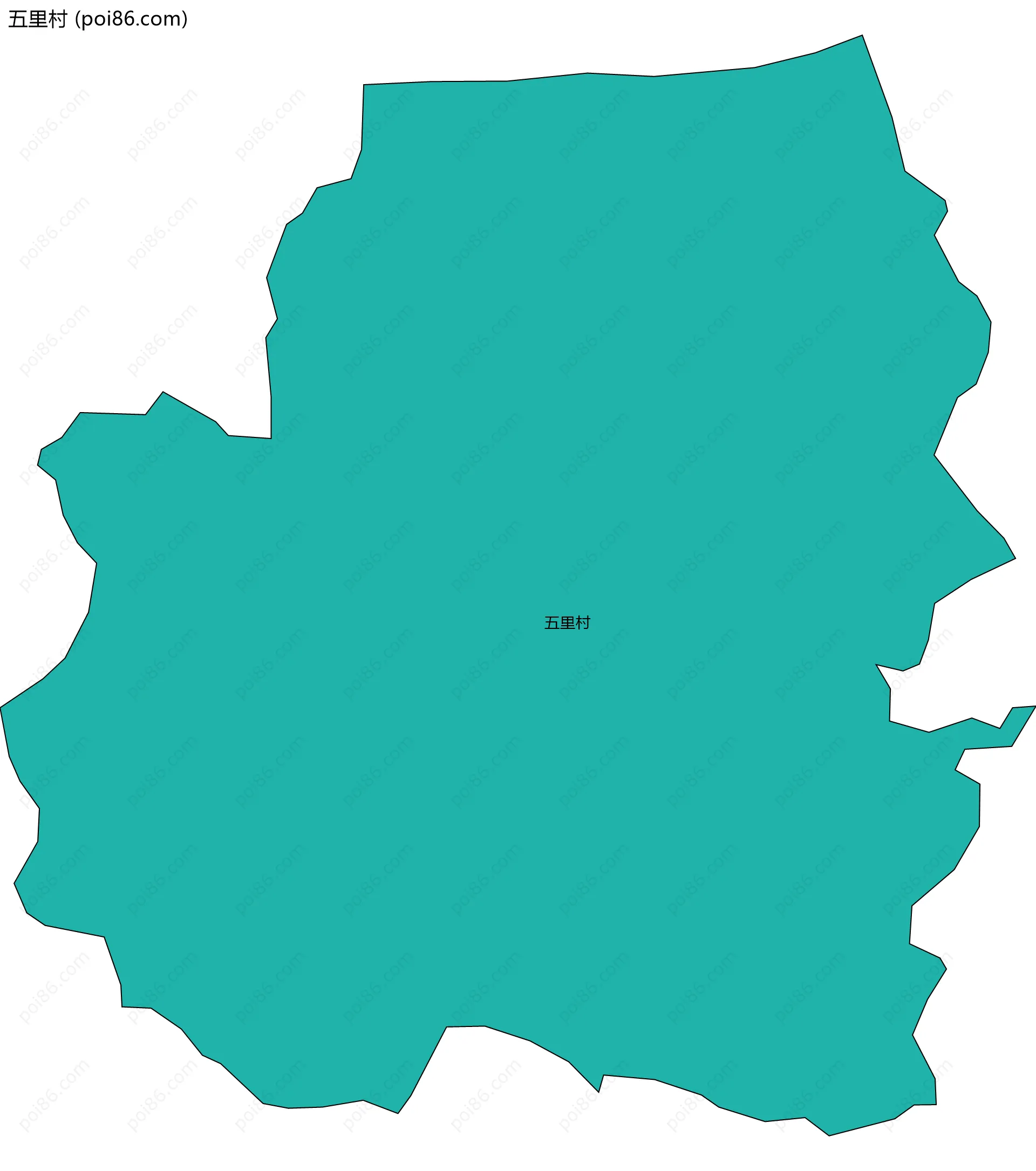 五里村边界地图