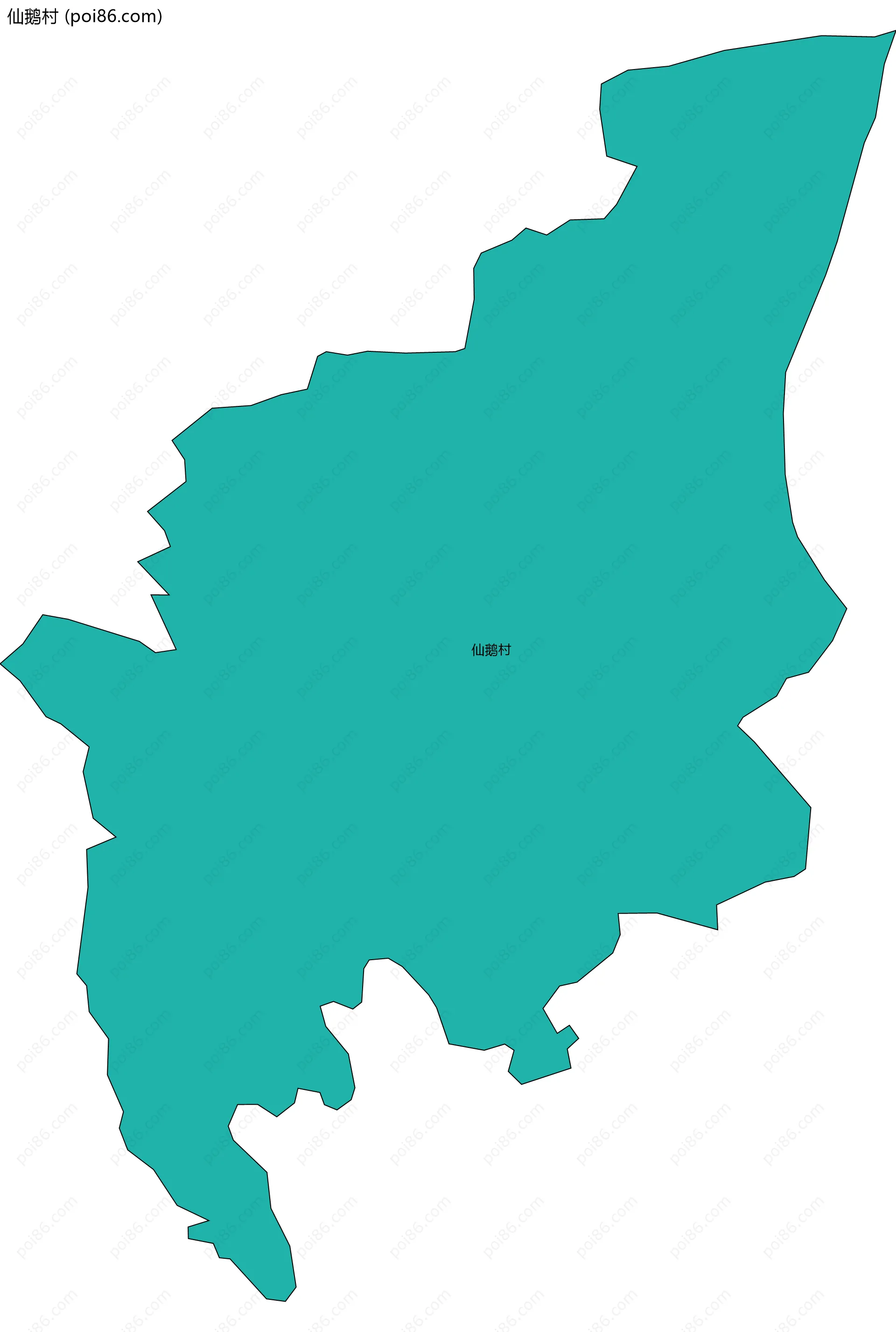 仙鹅村边界地图