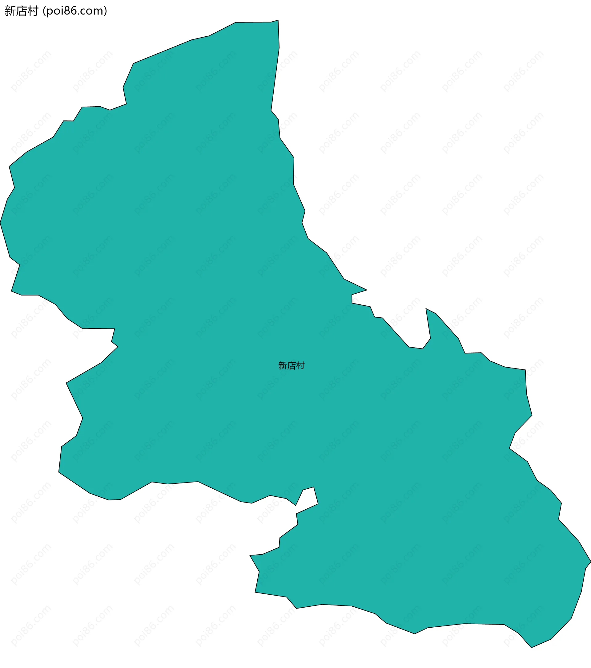 新店村边界地图