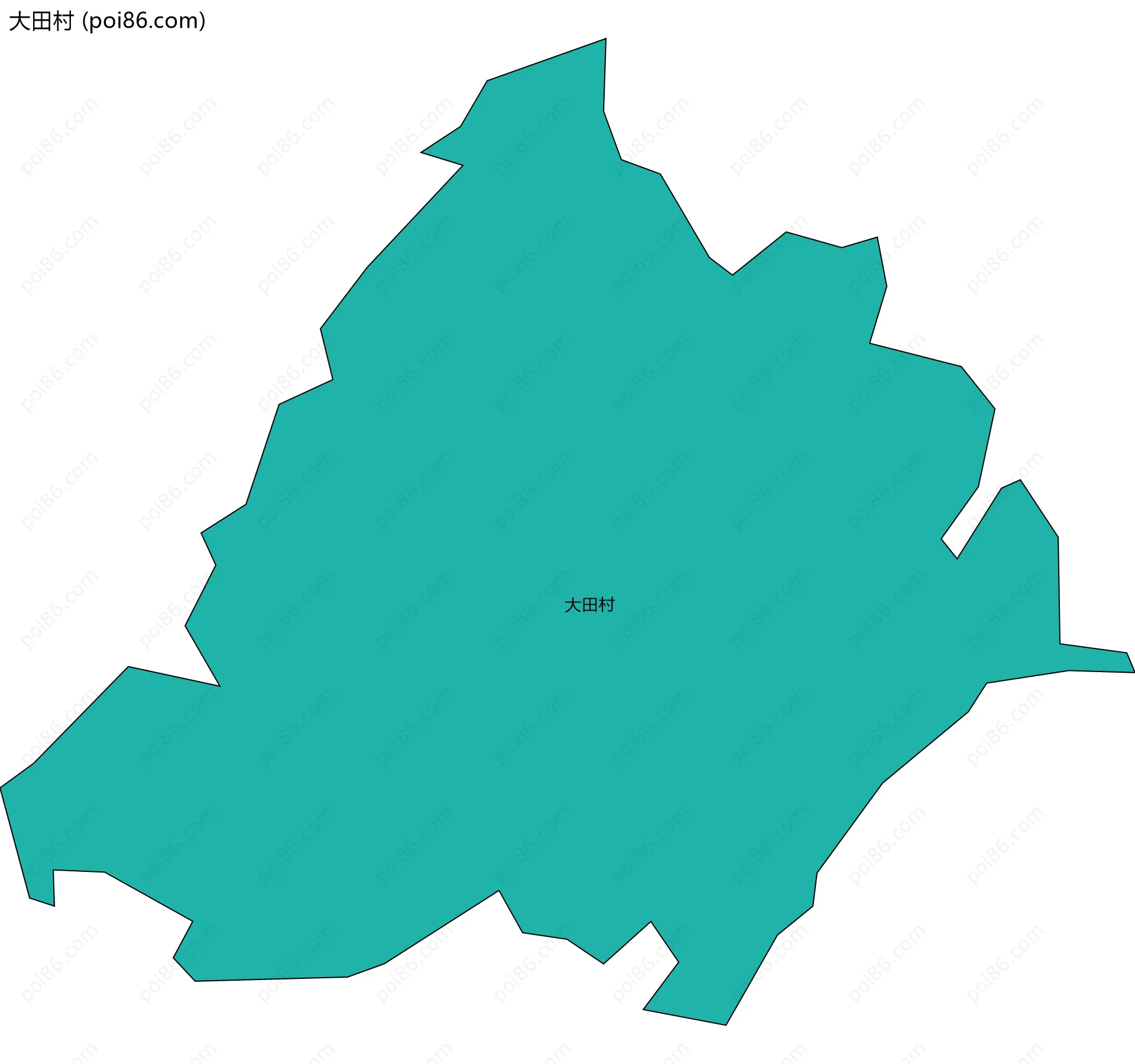 大田村边界地图