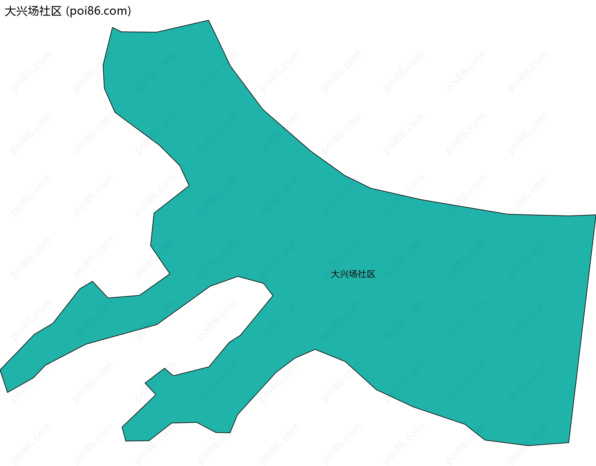 大兴场社区边界地图