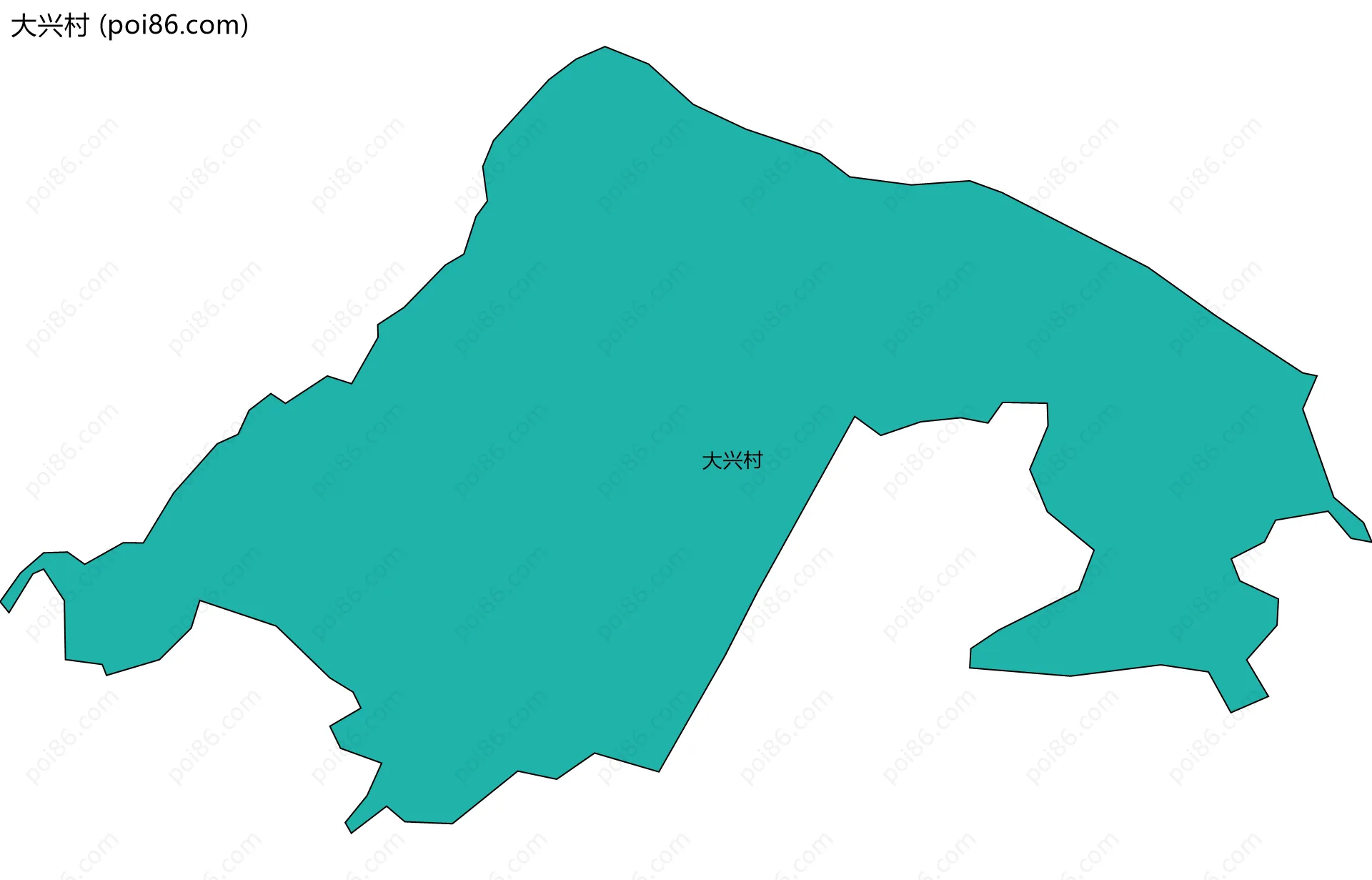 大兴村边界地图