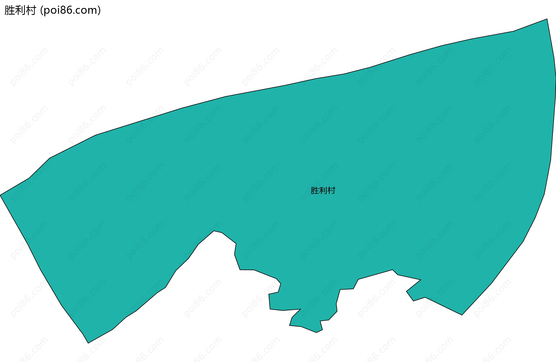 胜利村边界地图