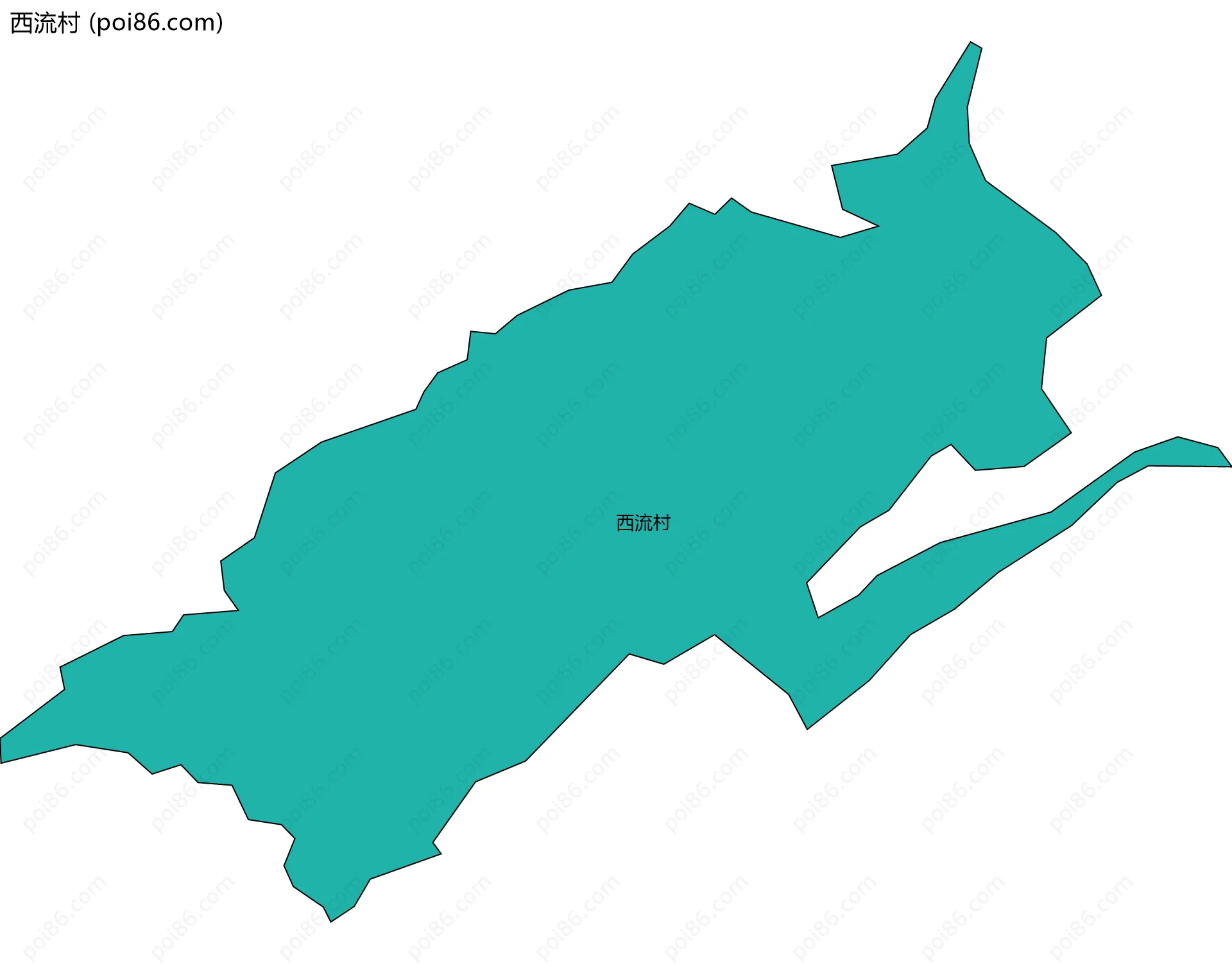西流村边界地图