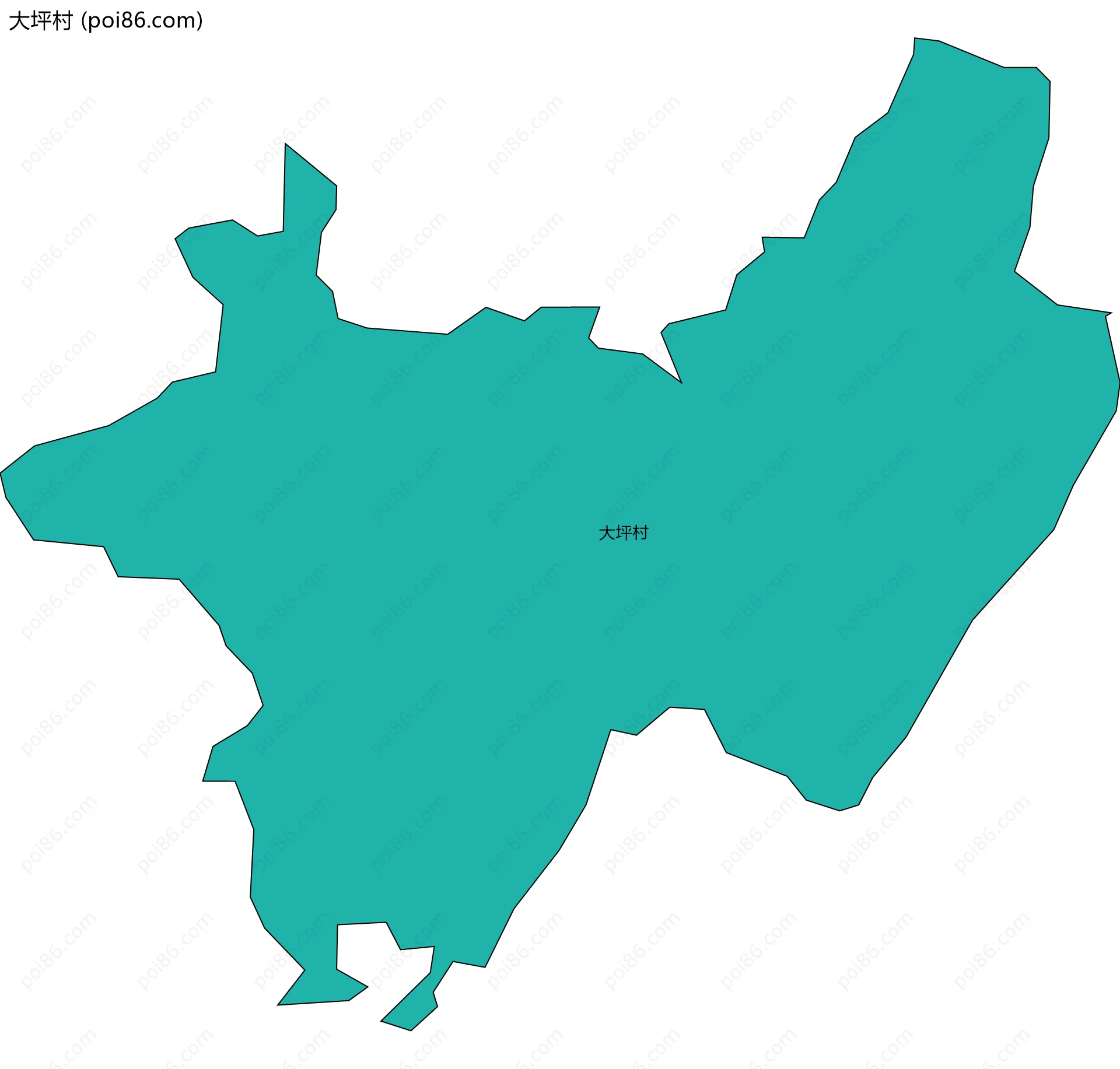 大坪村边界地图