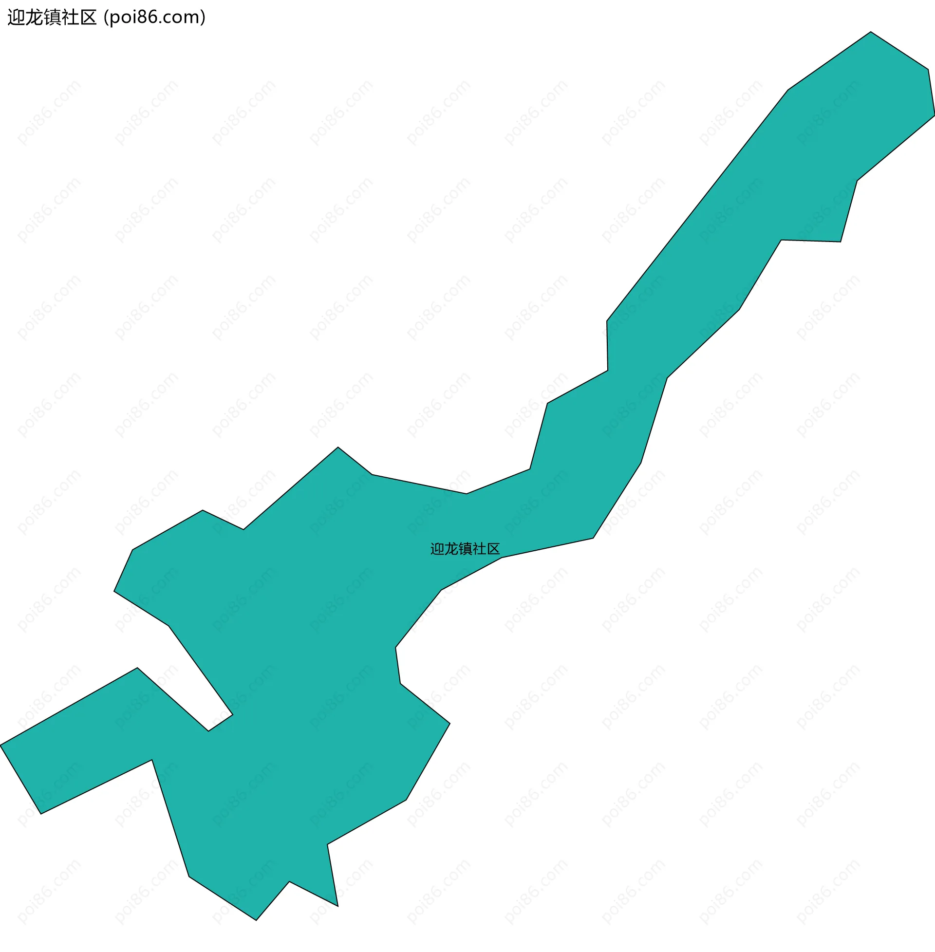 迎龙镇社区边界地图