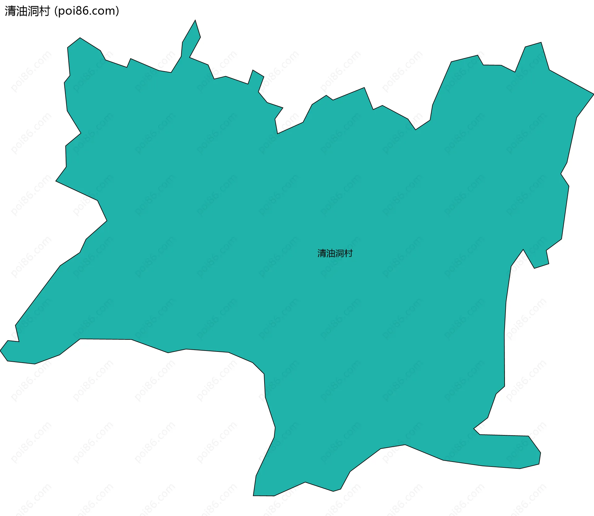 清油洞村边界地图