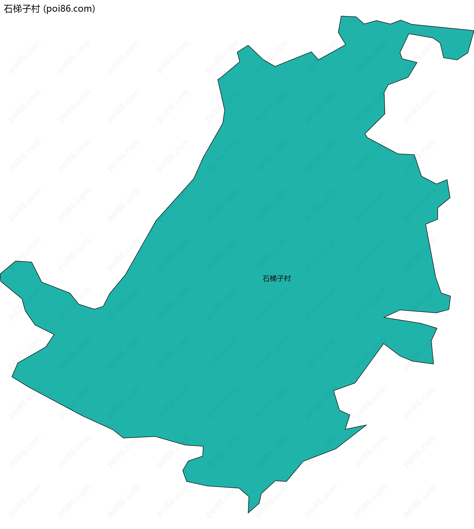 石梯子村边界地图