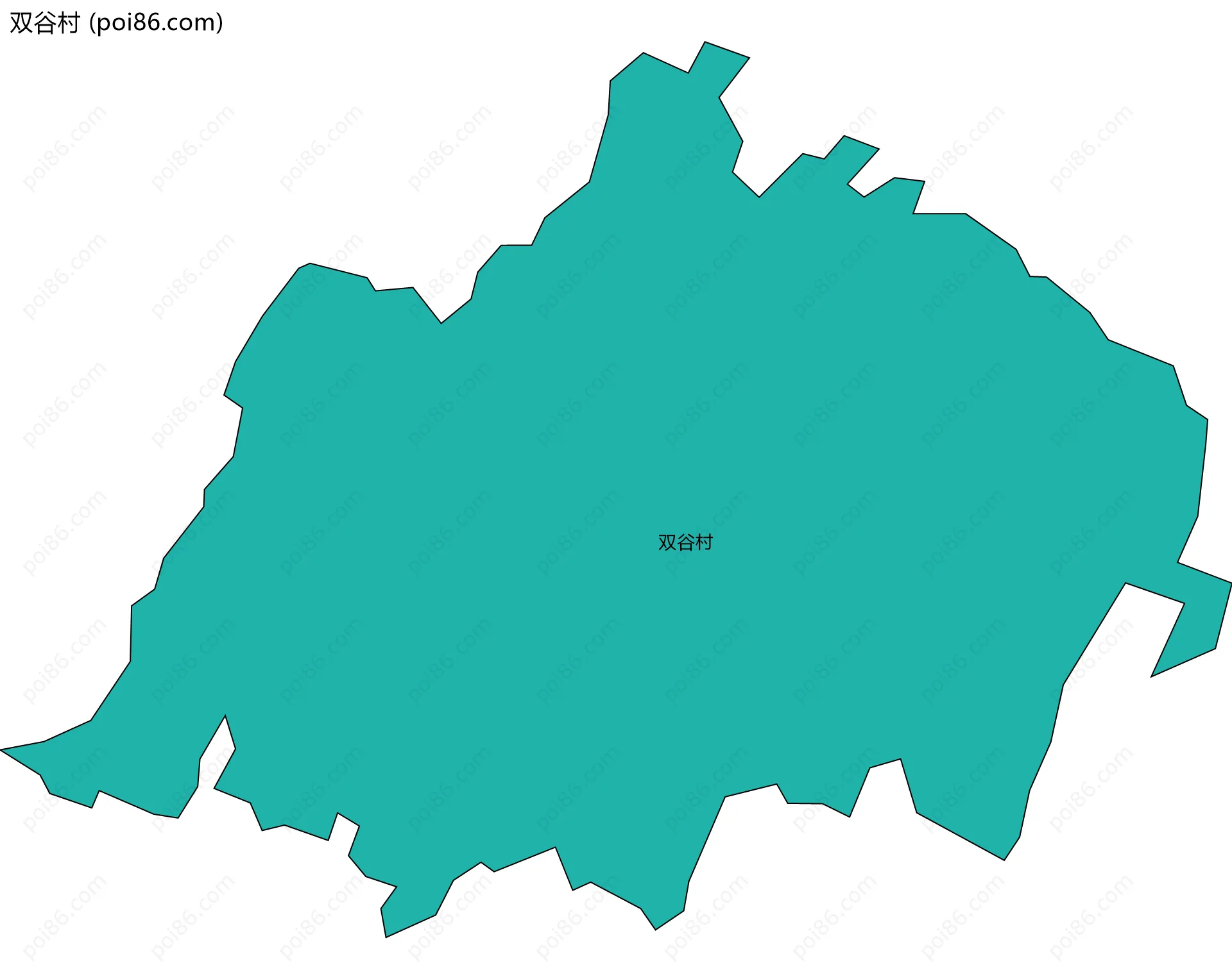 双谷村边界地图