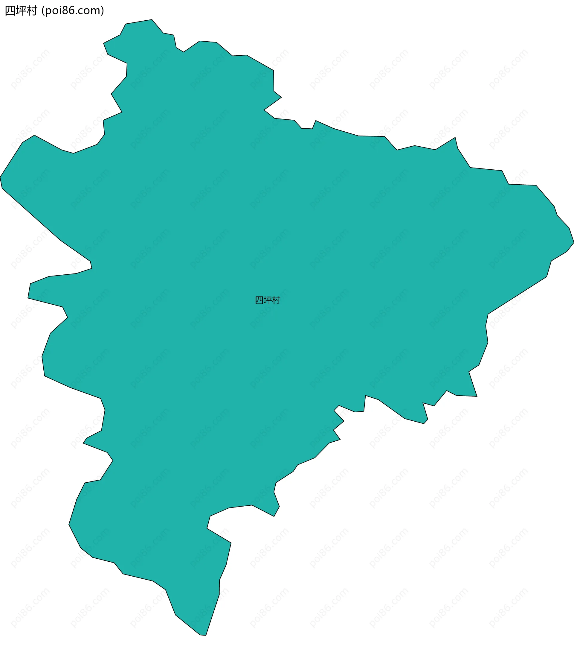 四坪村边界地图