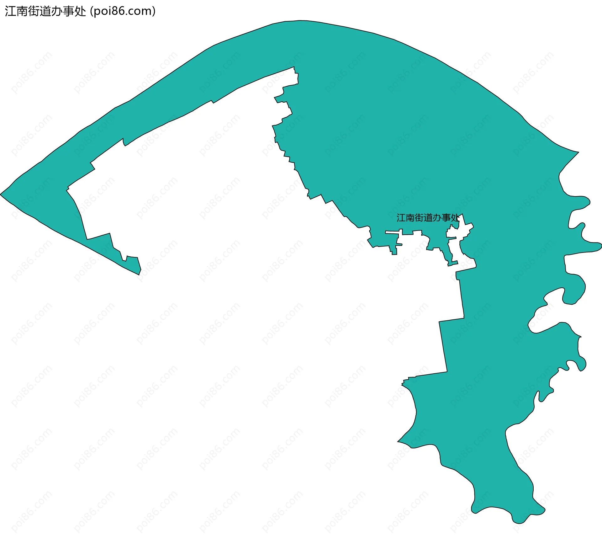 江南街道办事处边界地图