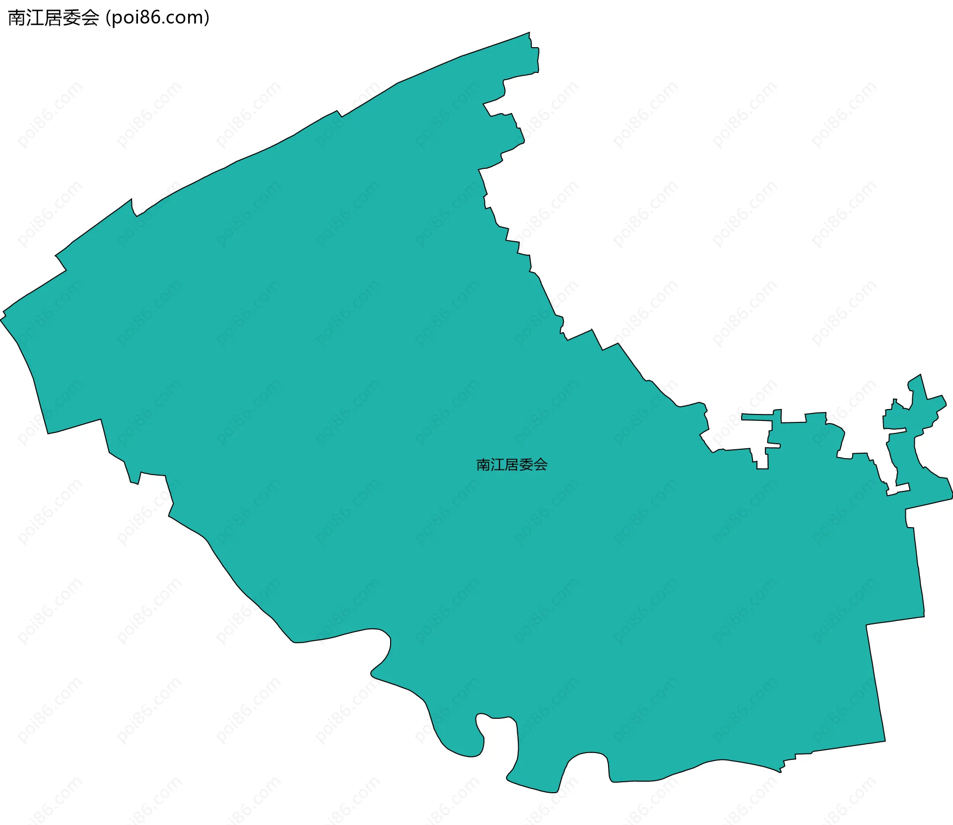 南江居委会边界地图