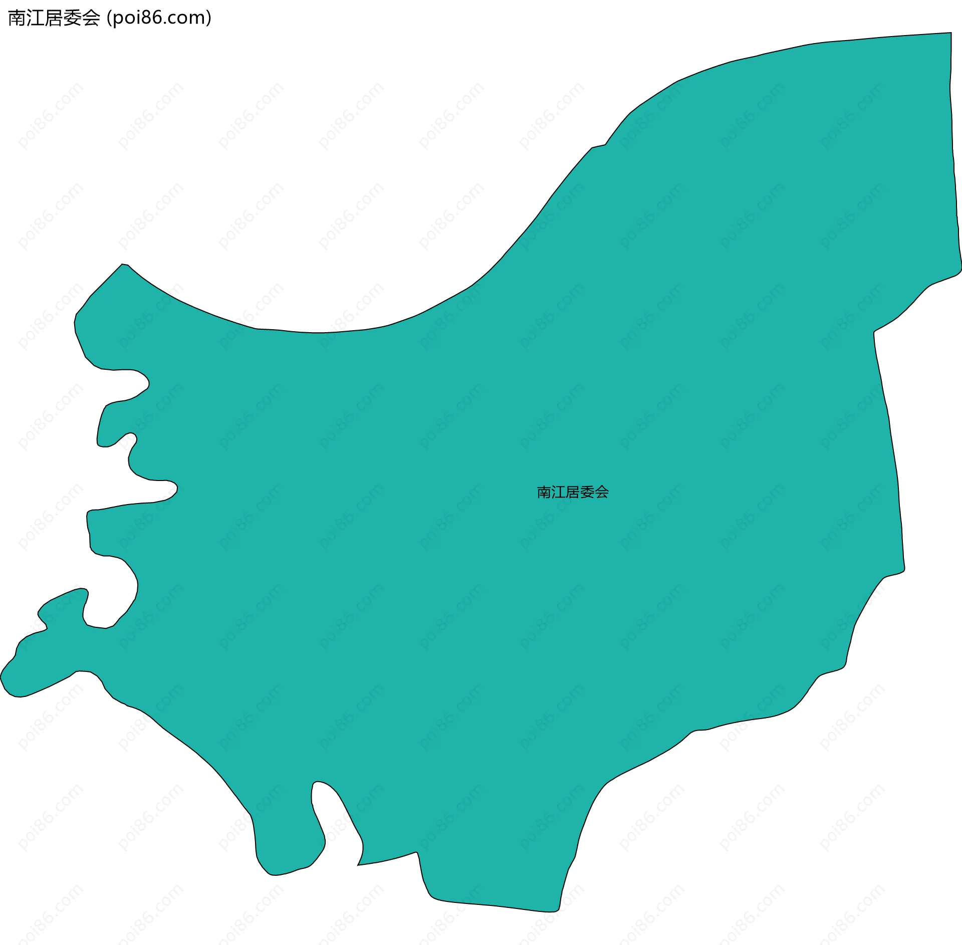 南江居委会边界地图