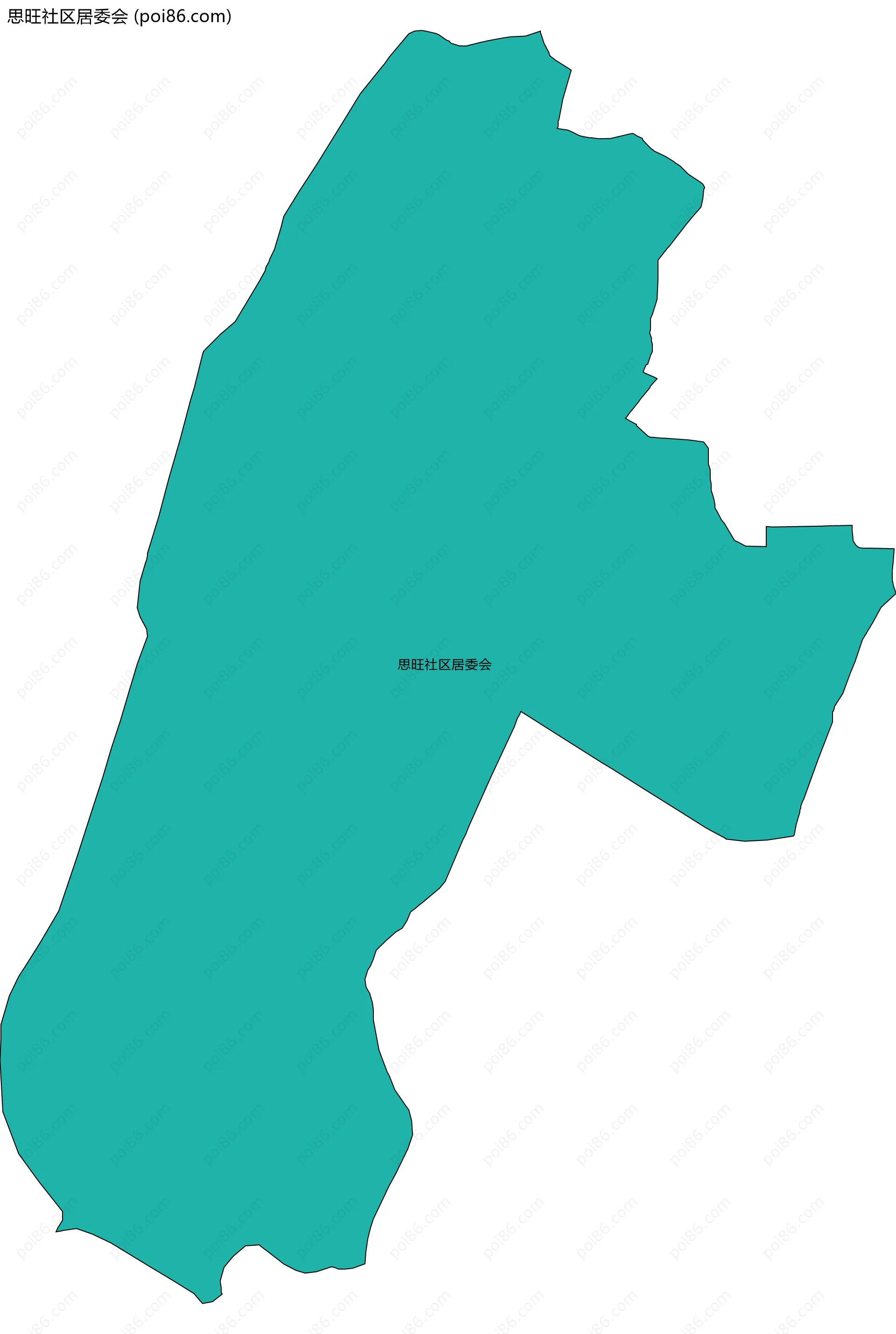 思旺社区居委会边界地图