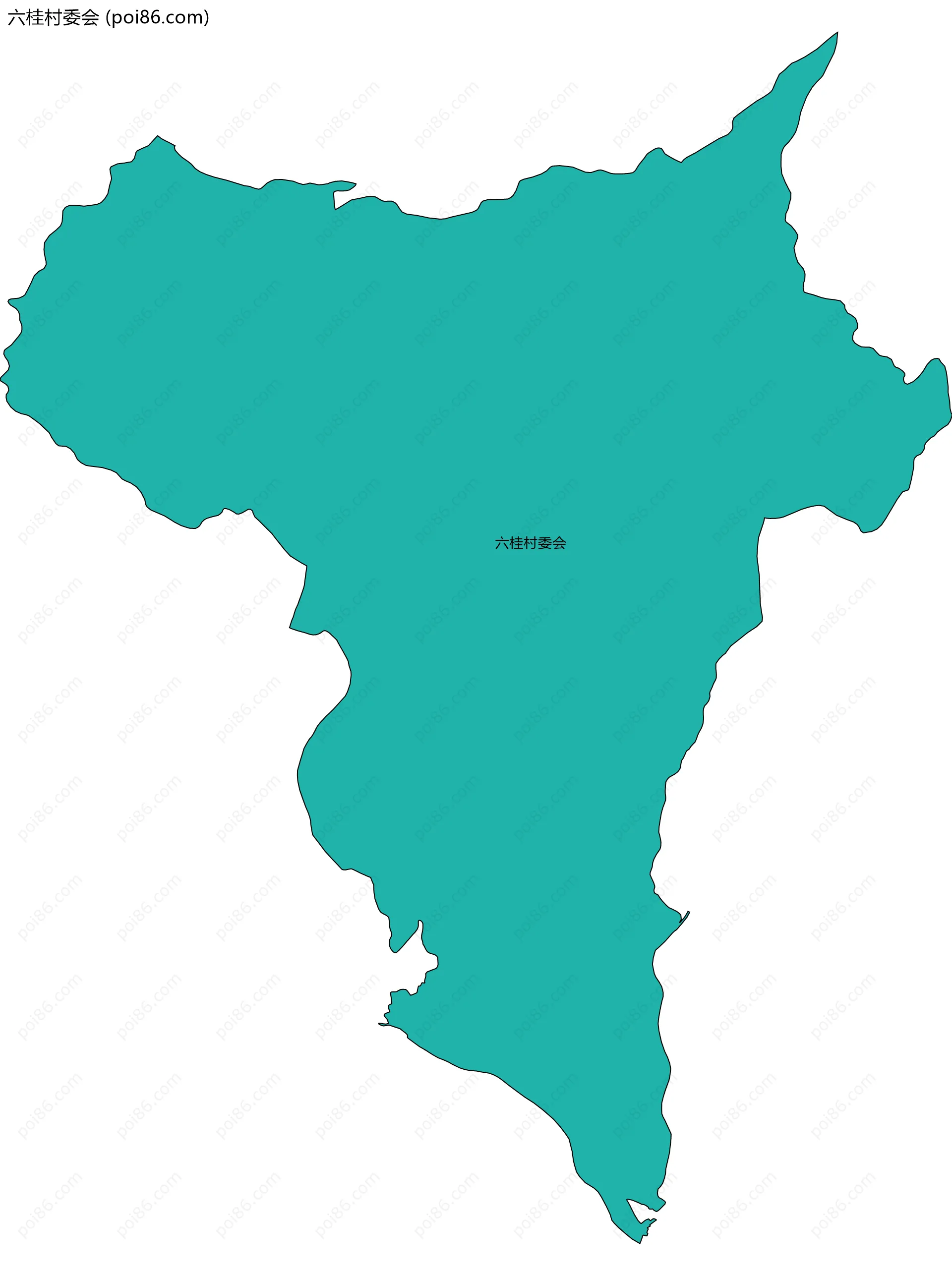 六桂村委会边界地图