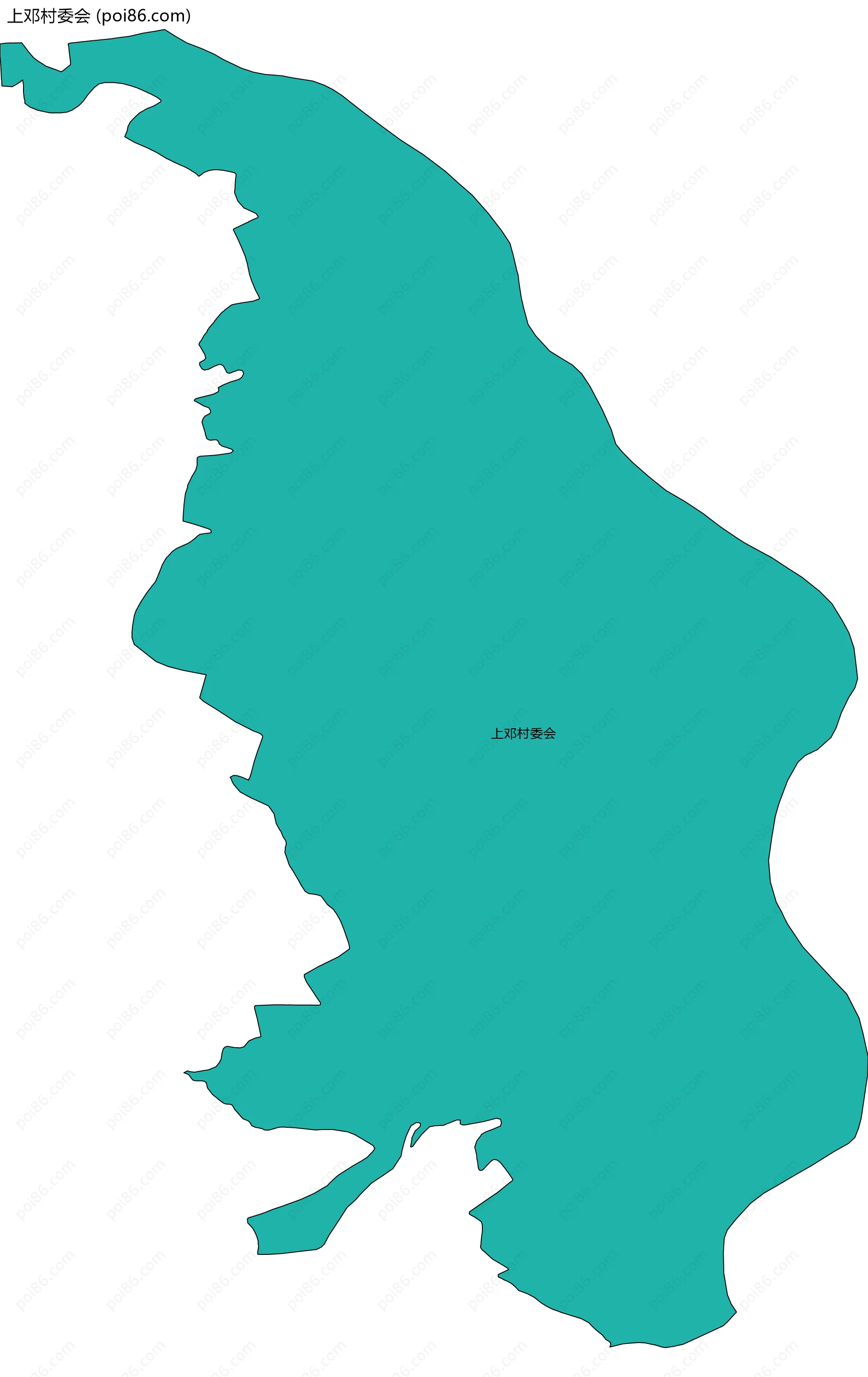 上邓村委会边界地图