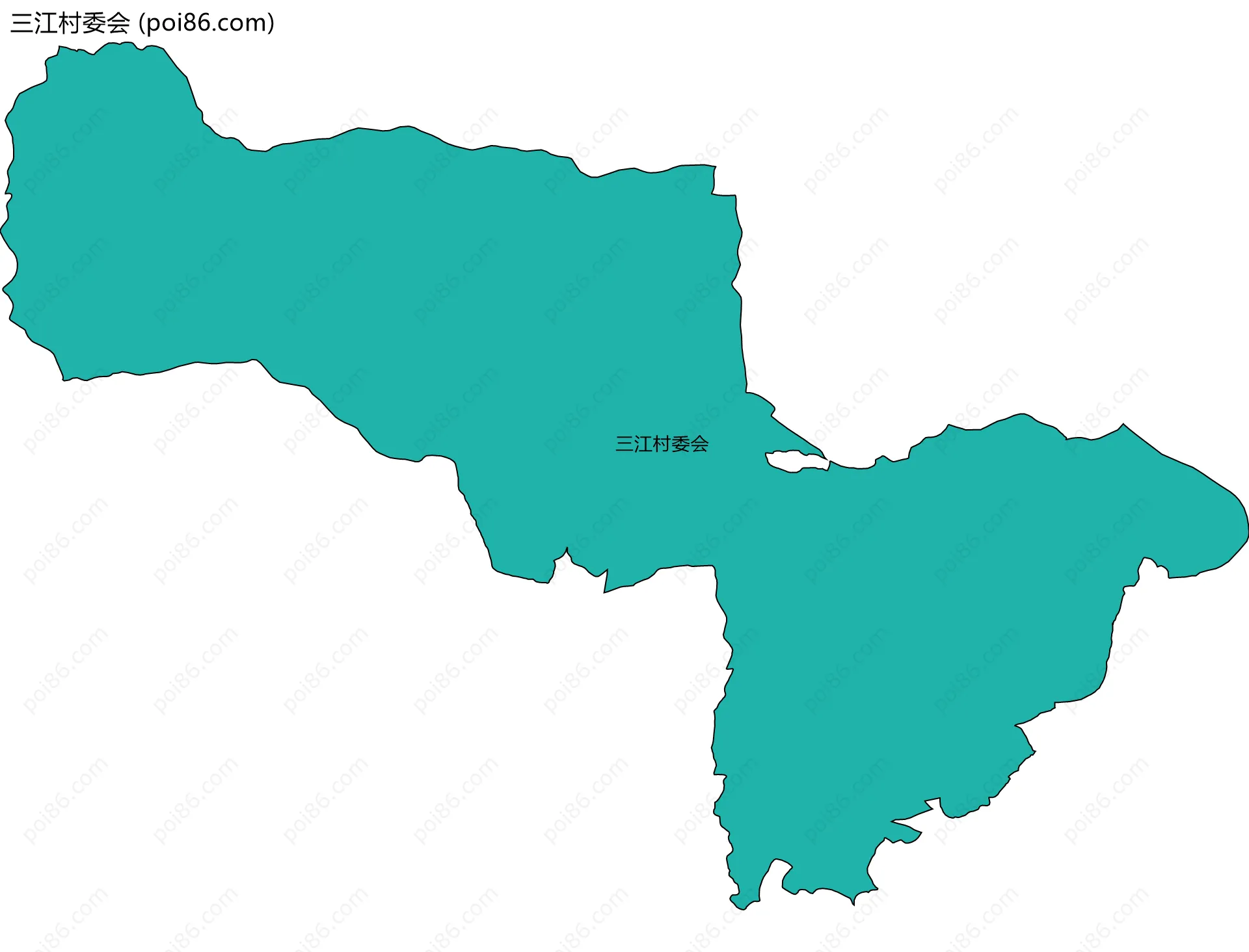 三江村委会边界地图