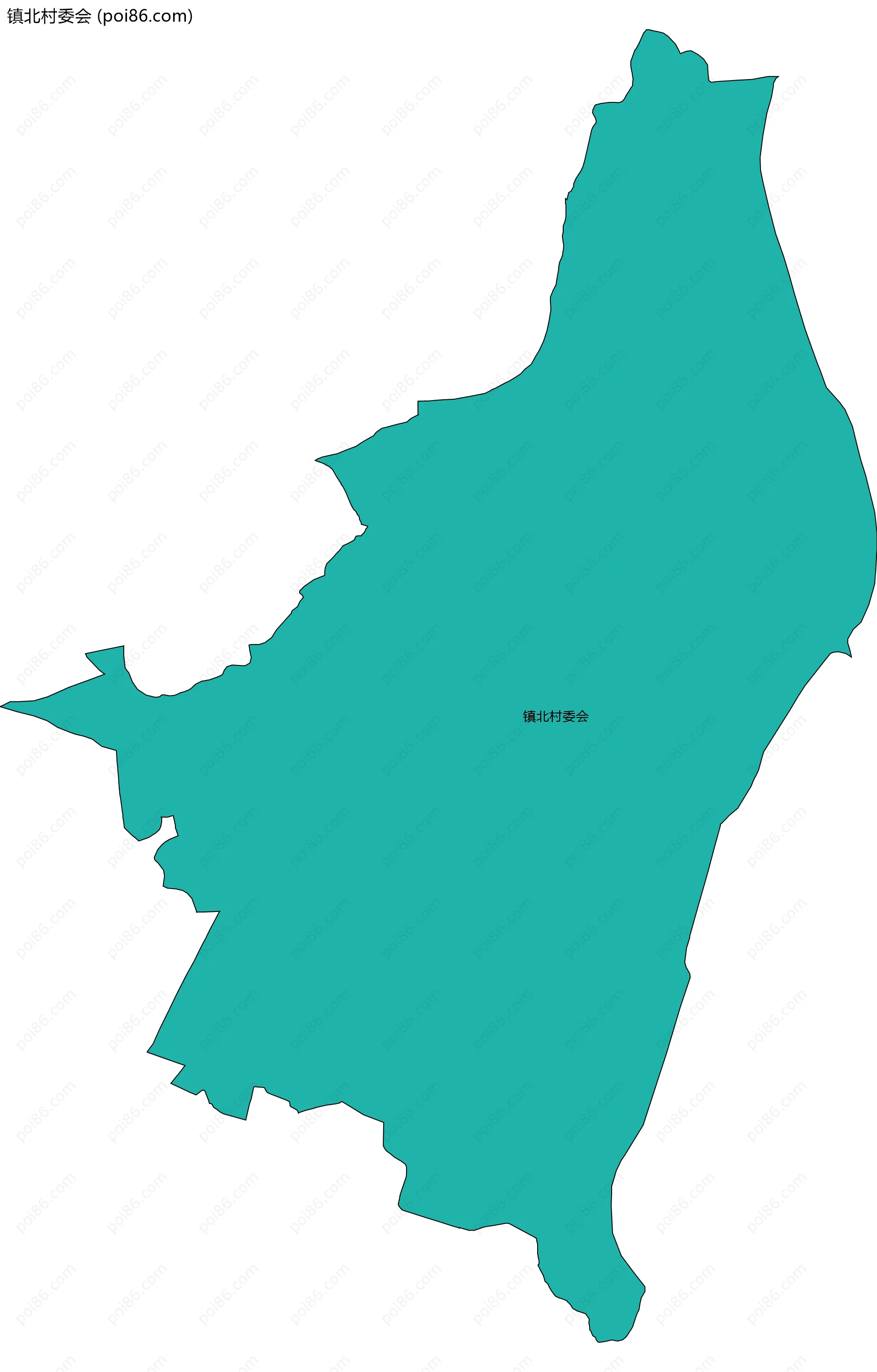 镇北村委会边界地图