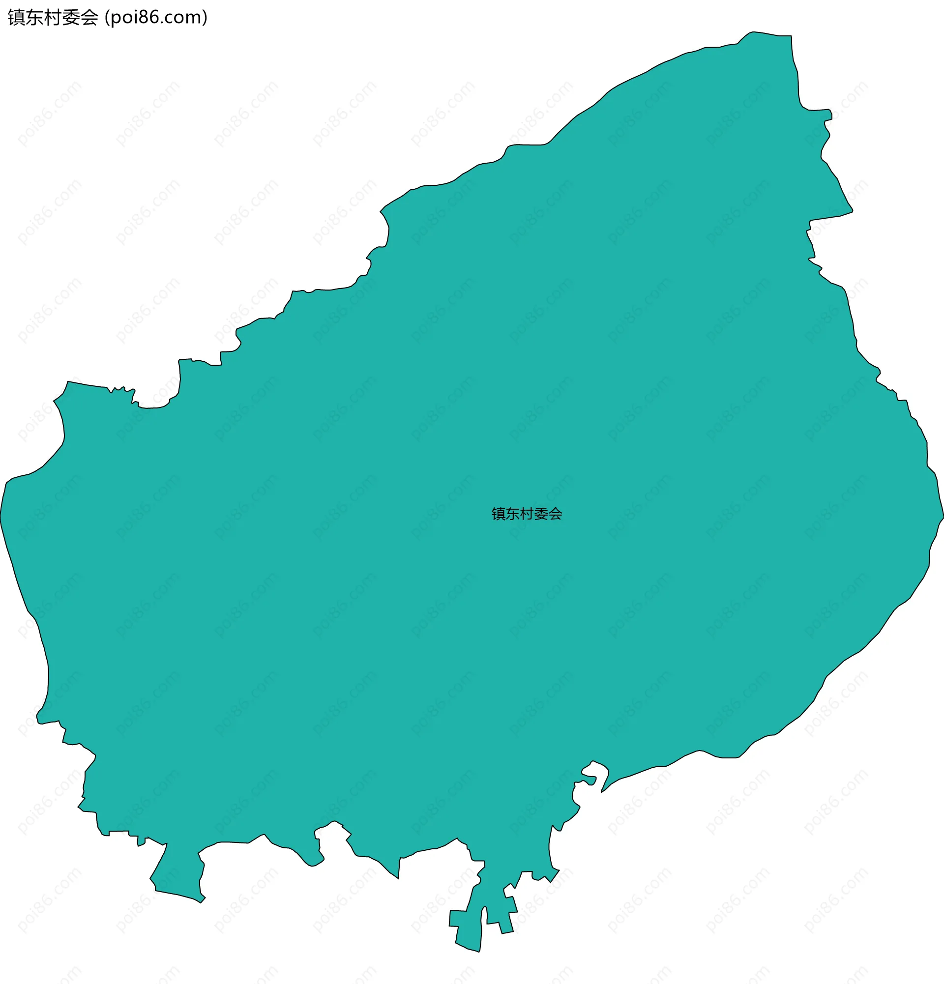 镇东村委会边界地图