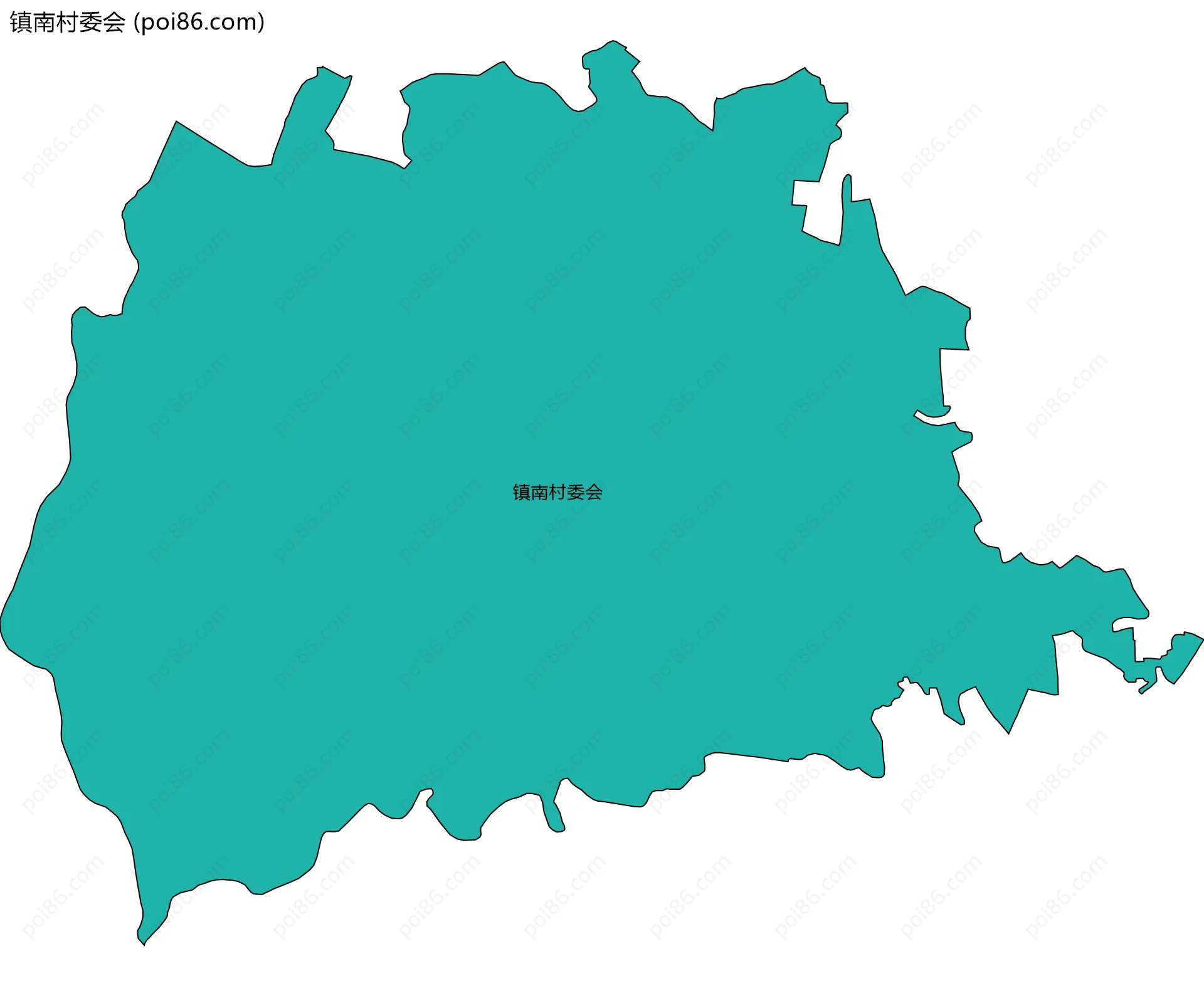 镇南村委会边界地图