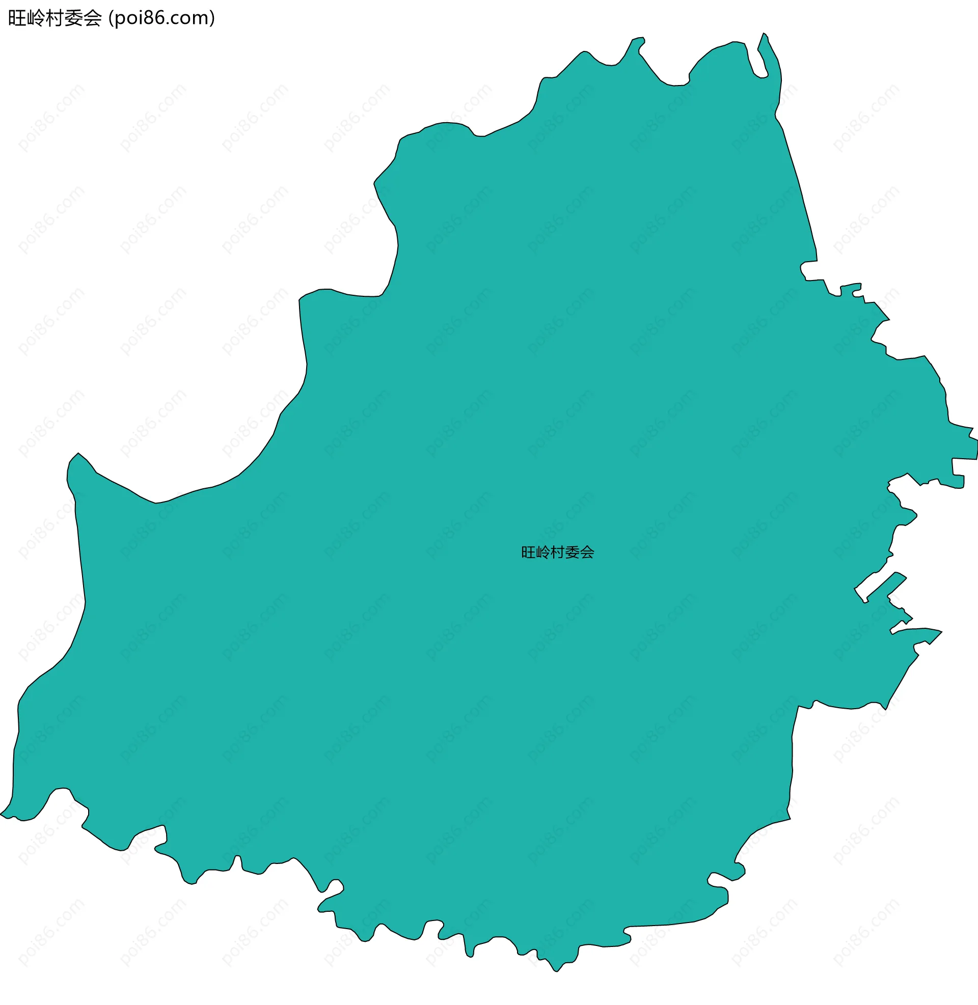 旺岭村委会边界地图