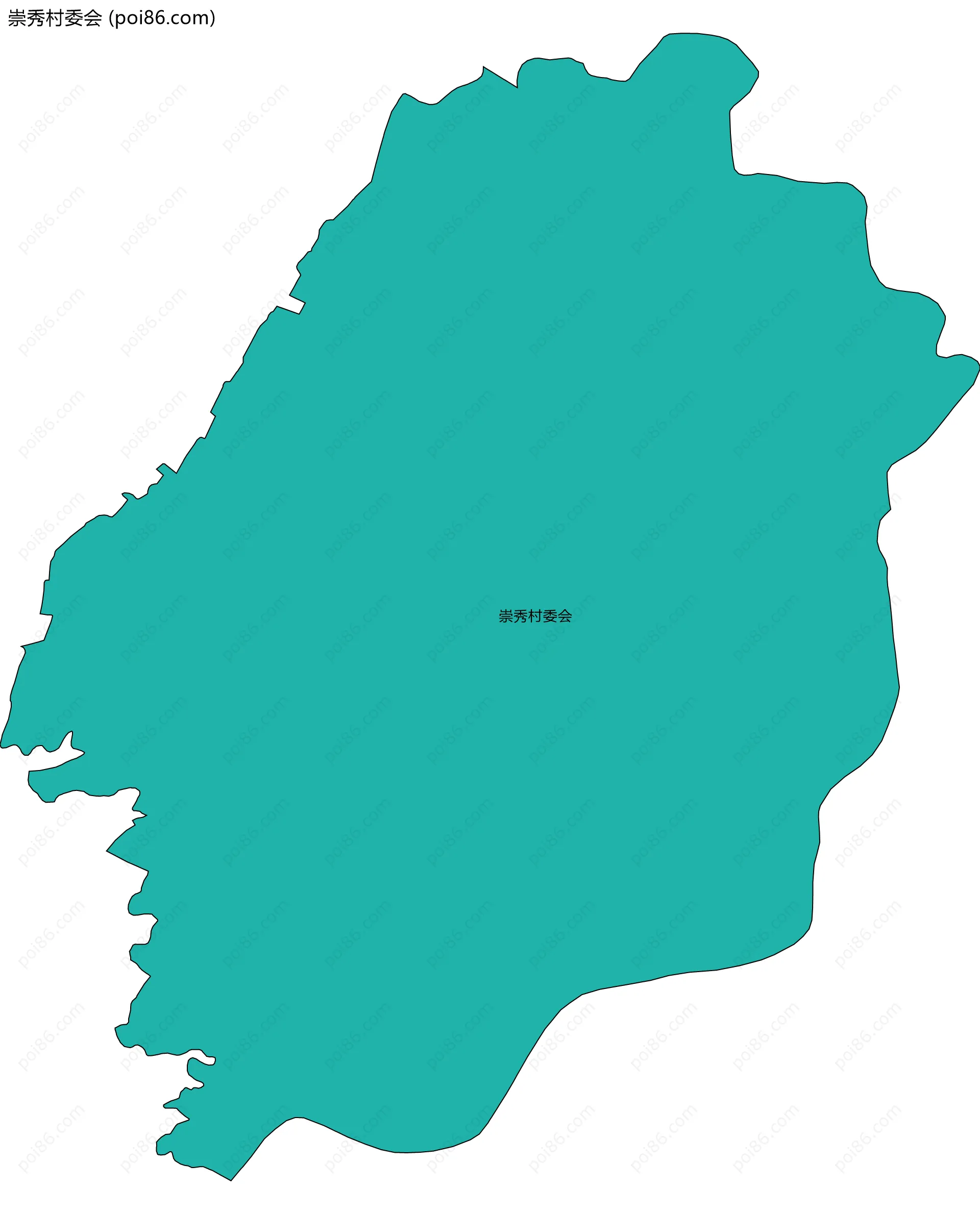 崇秀村委会边界地图