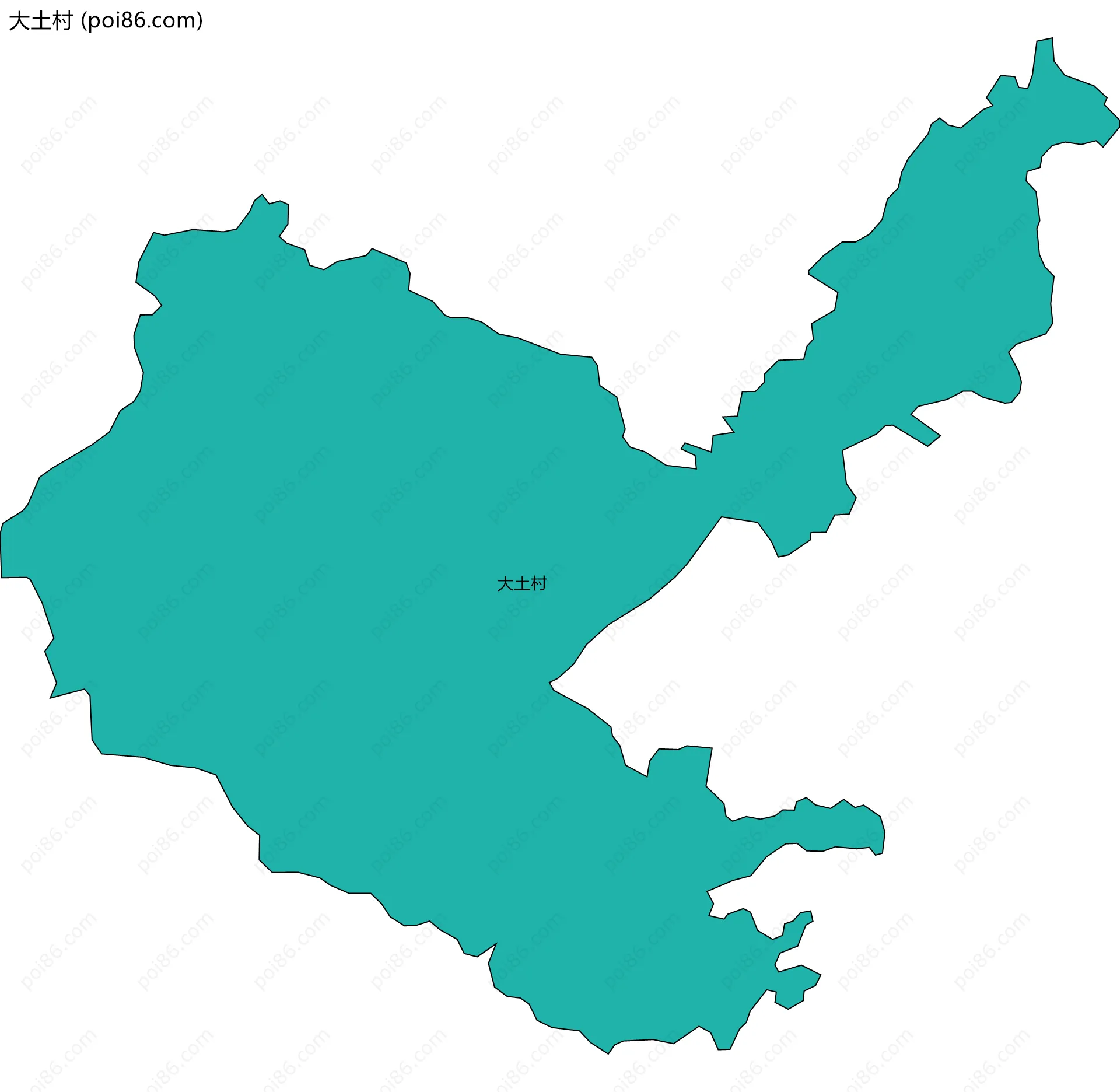 大土村边界地图