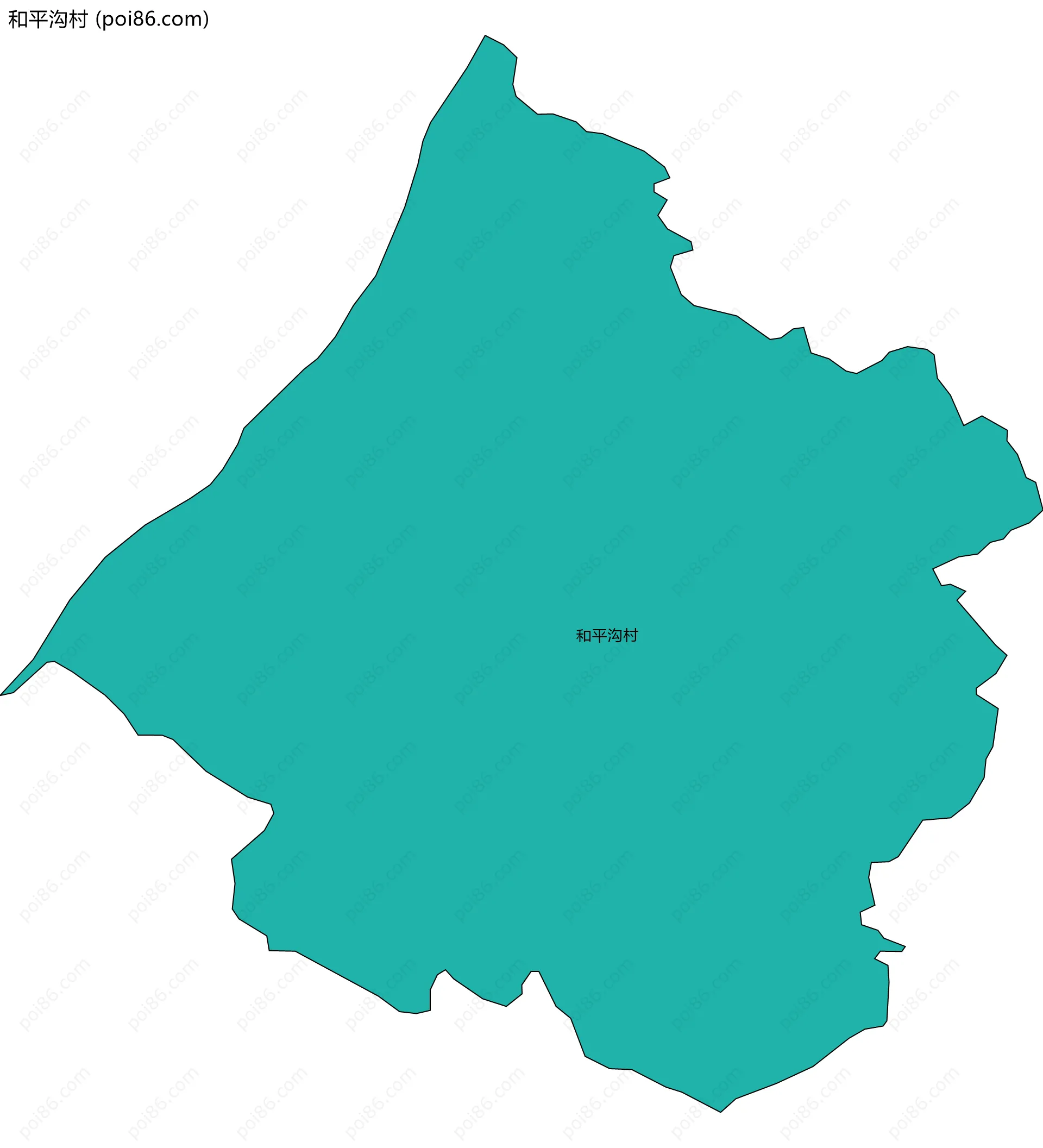 和平沟村边界地图