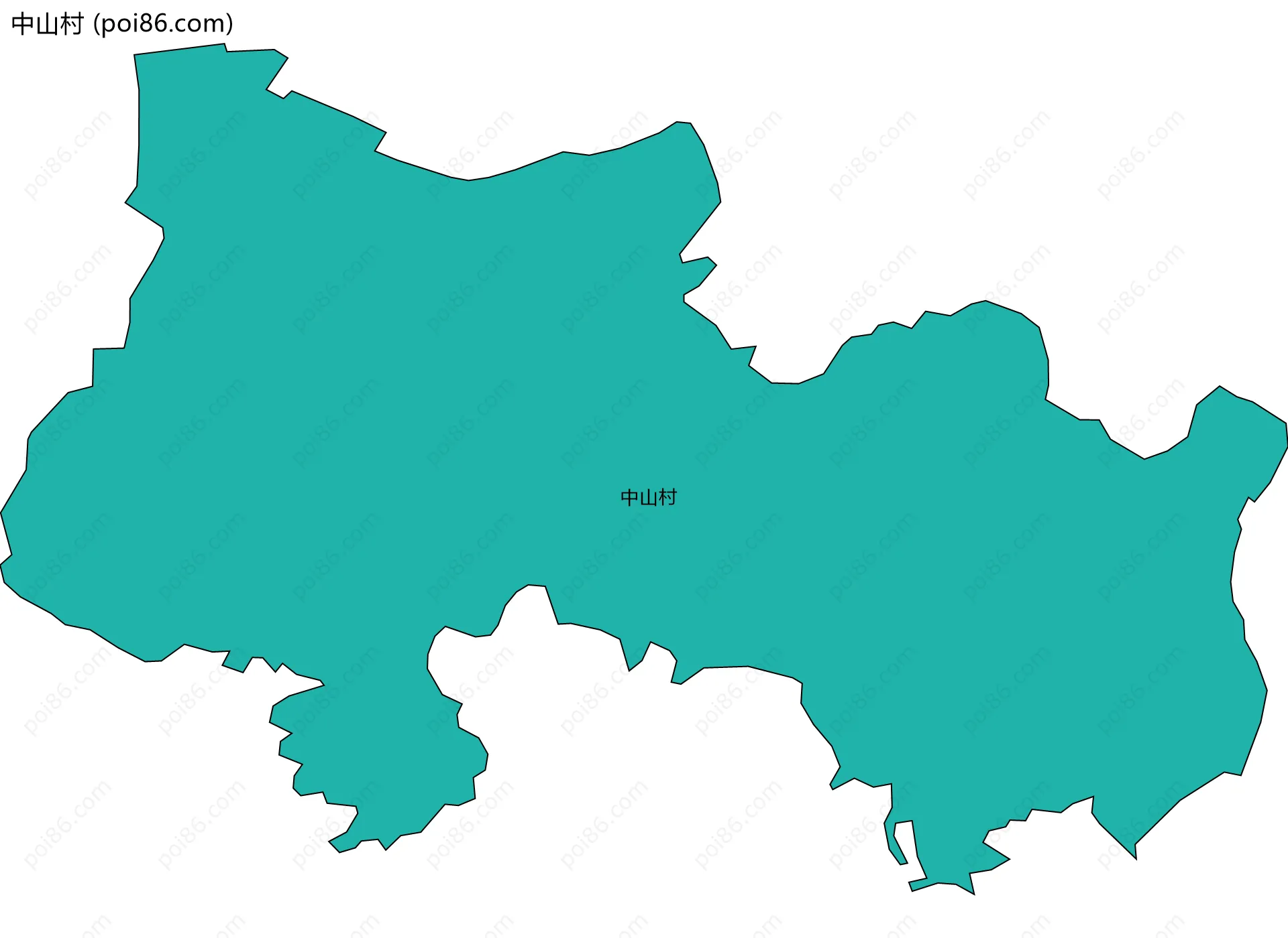 中山村边界地图