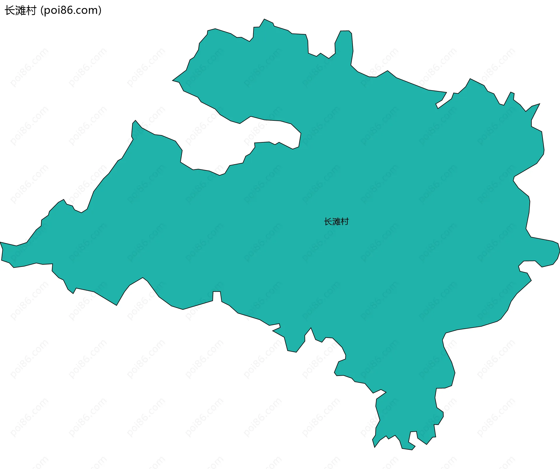 长滩村边界地图