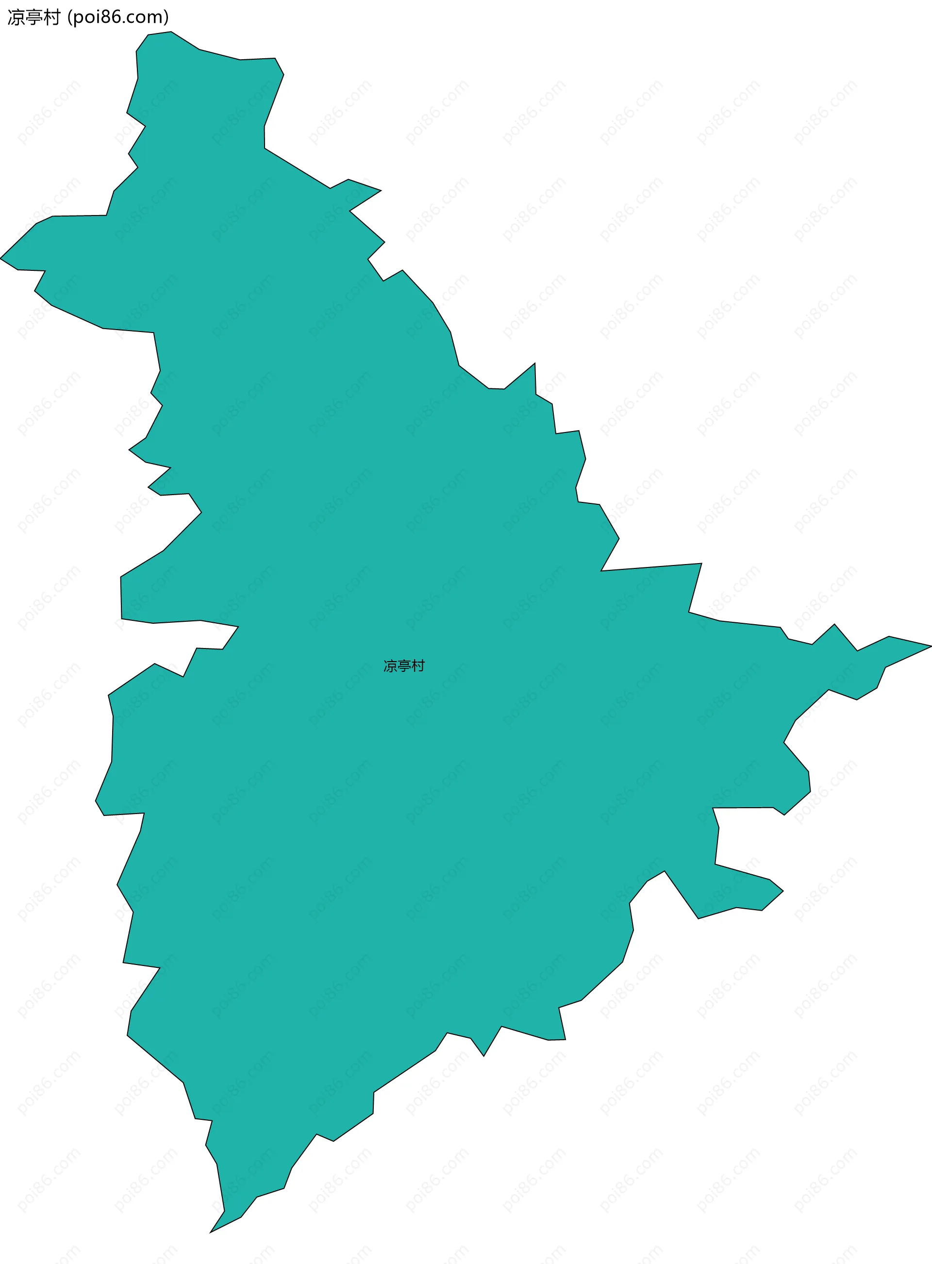 凉亭村边界地图