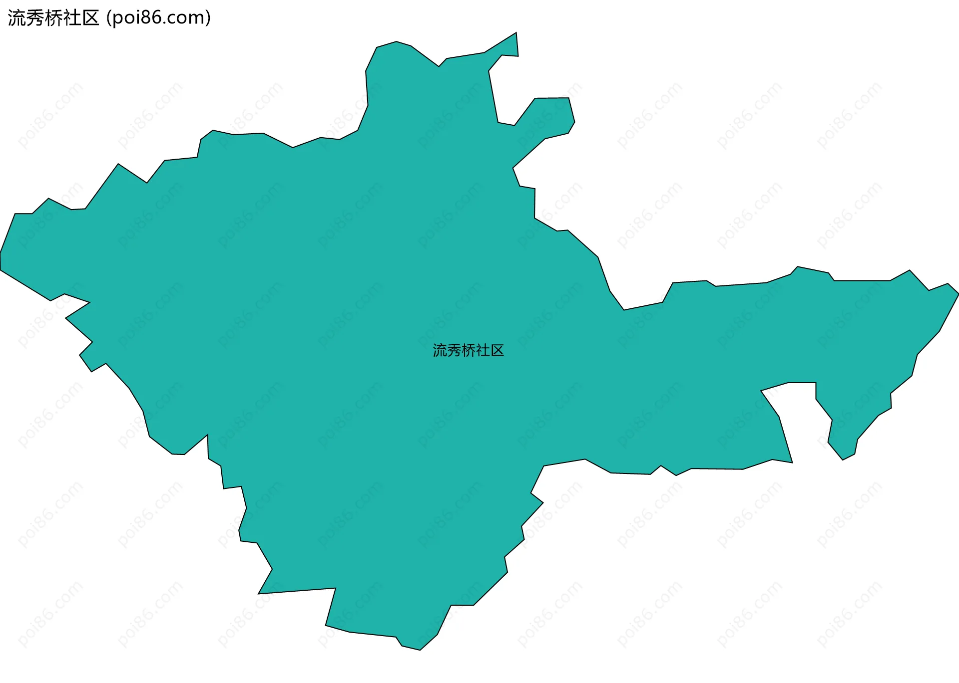 流秀桥社区边界地图