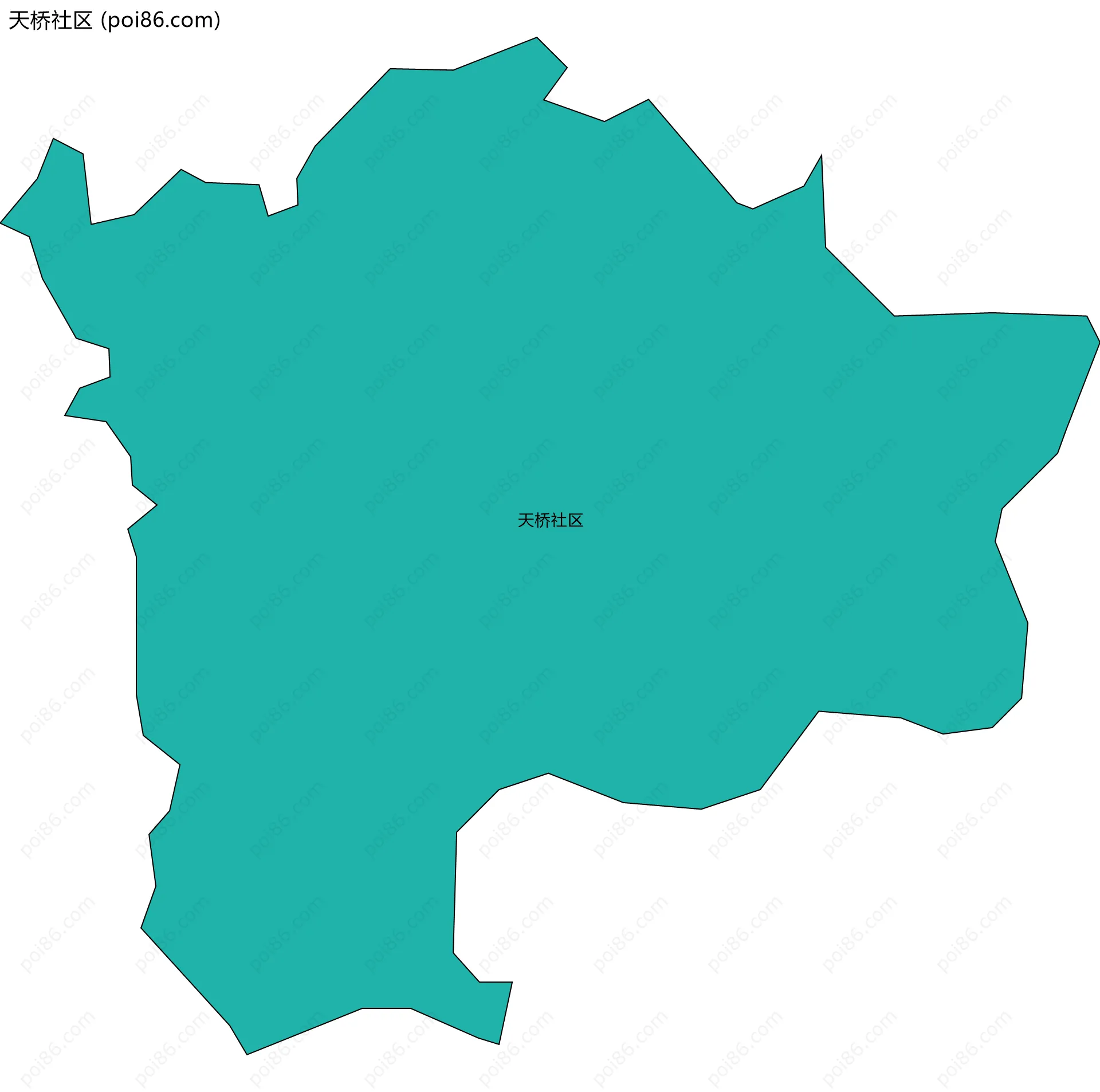 天桥社区边界地图