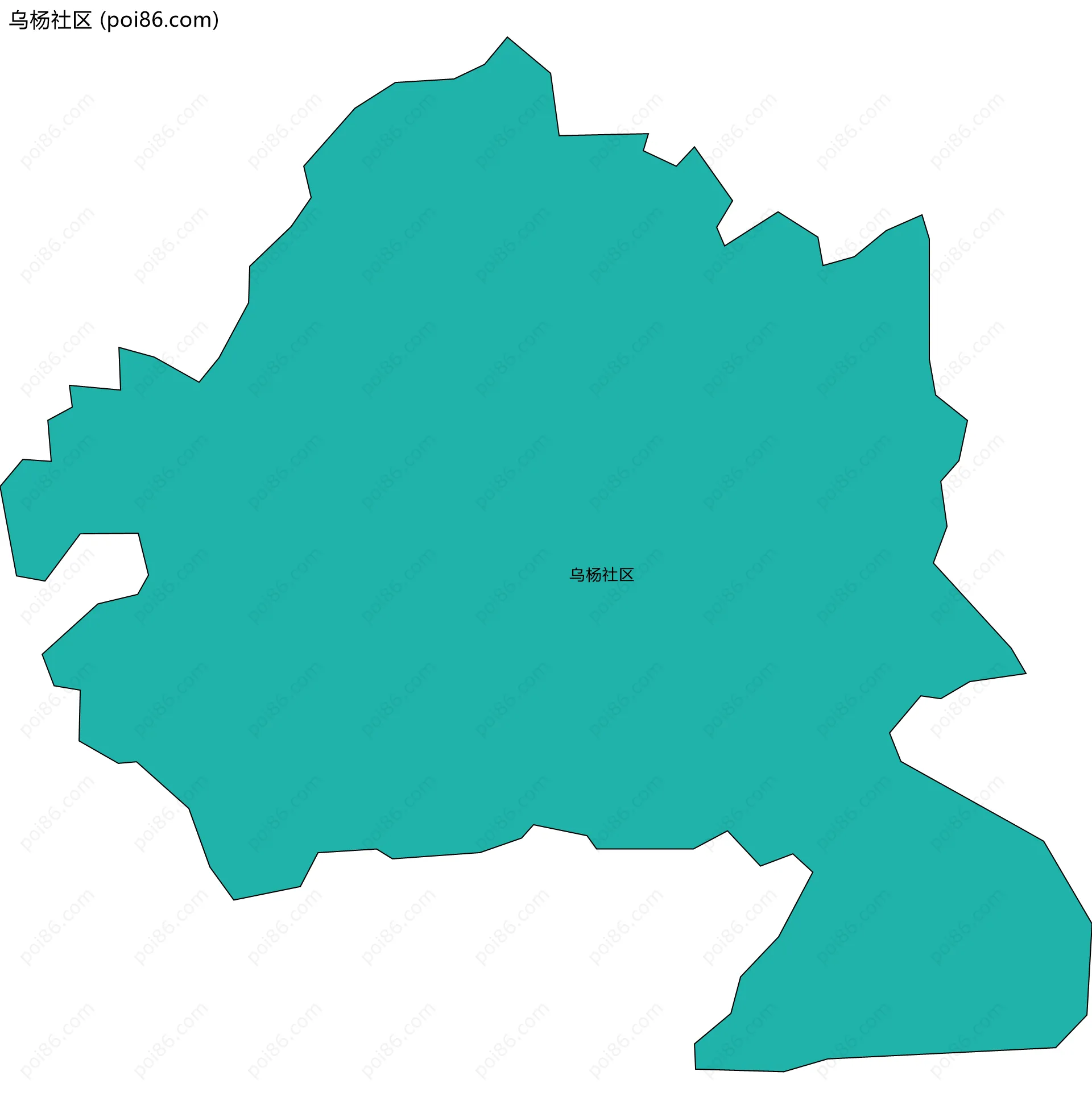 乌杨社区边界地图
