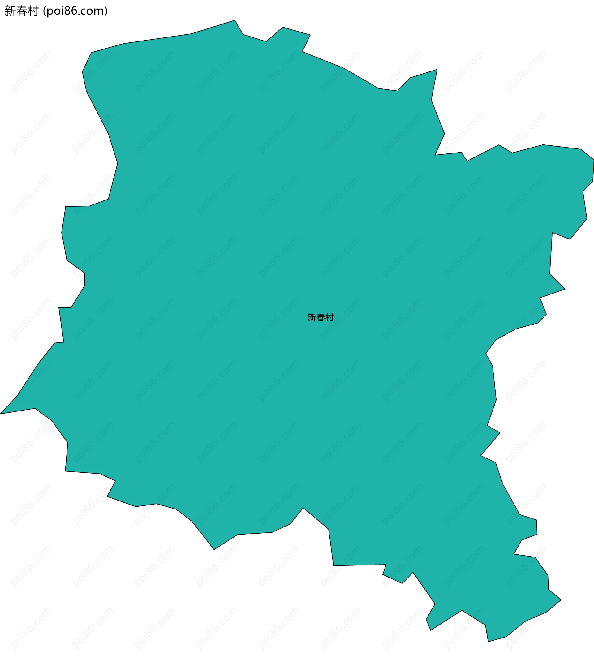 新春村边界地图