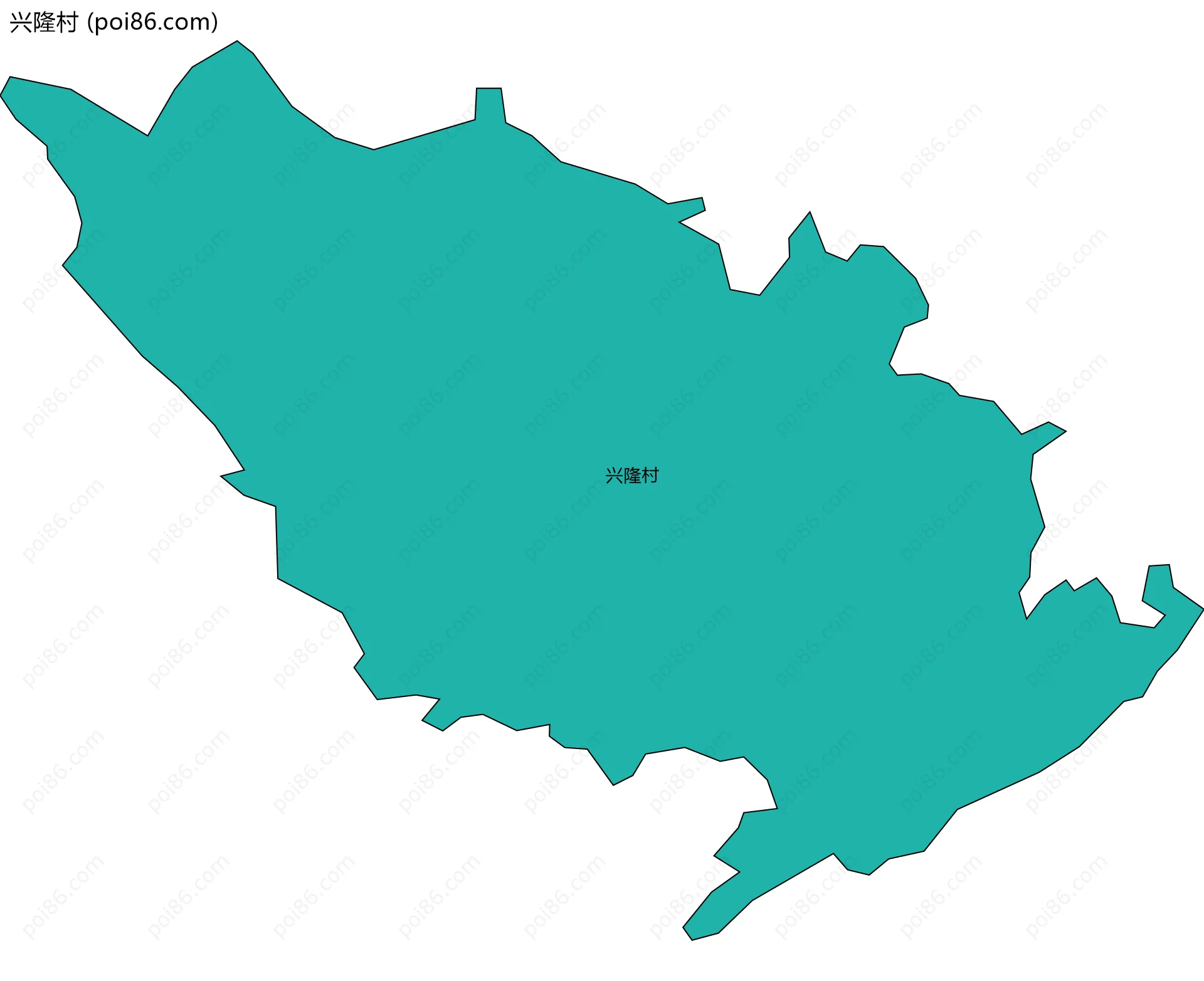 兴隆村边界地图