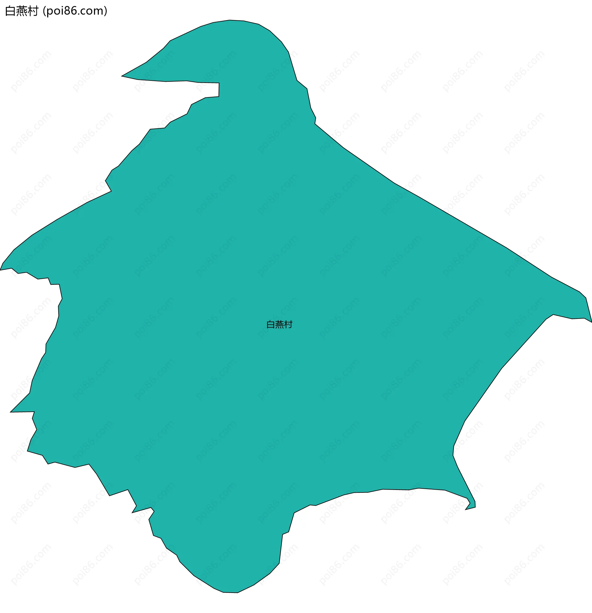 白燕村边界地图