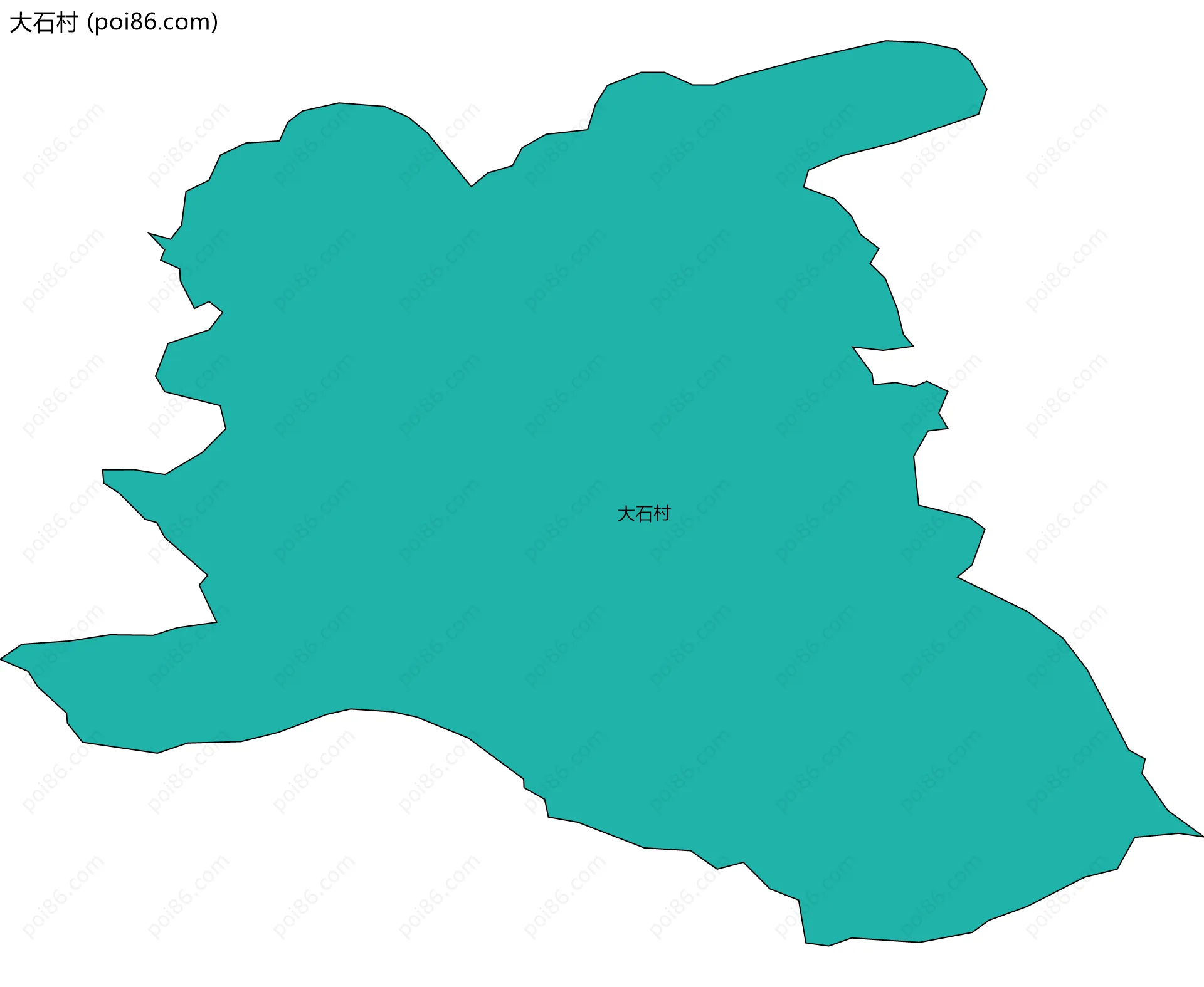 大石村边界地图