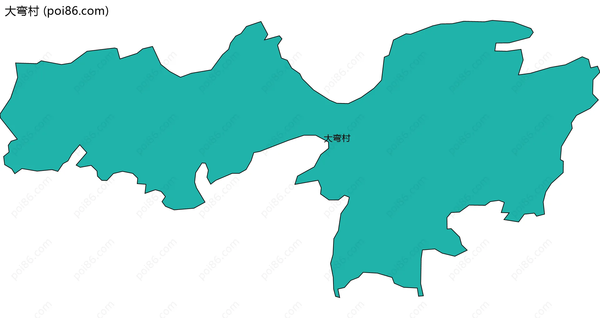 大弯村边界地图