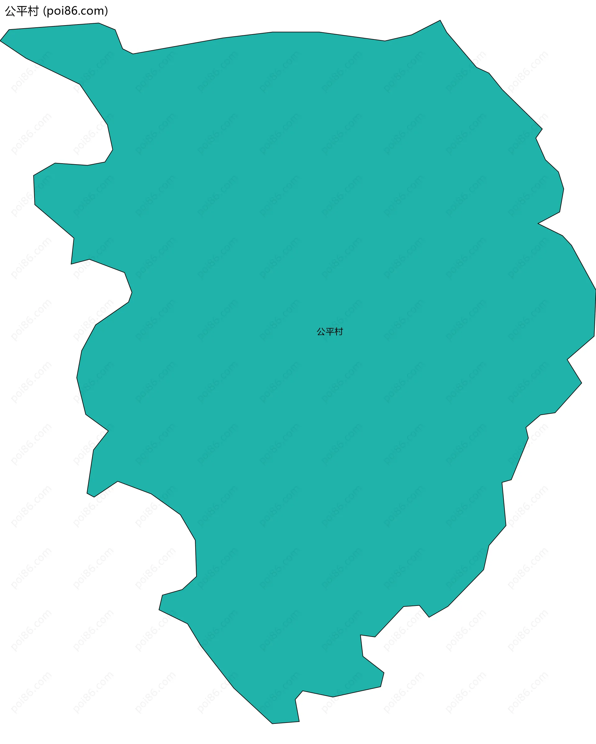 公平村边界地图