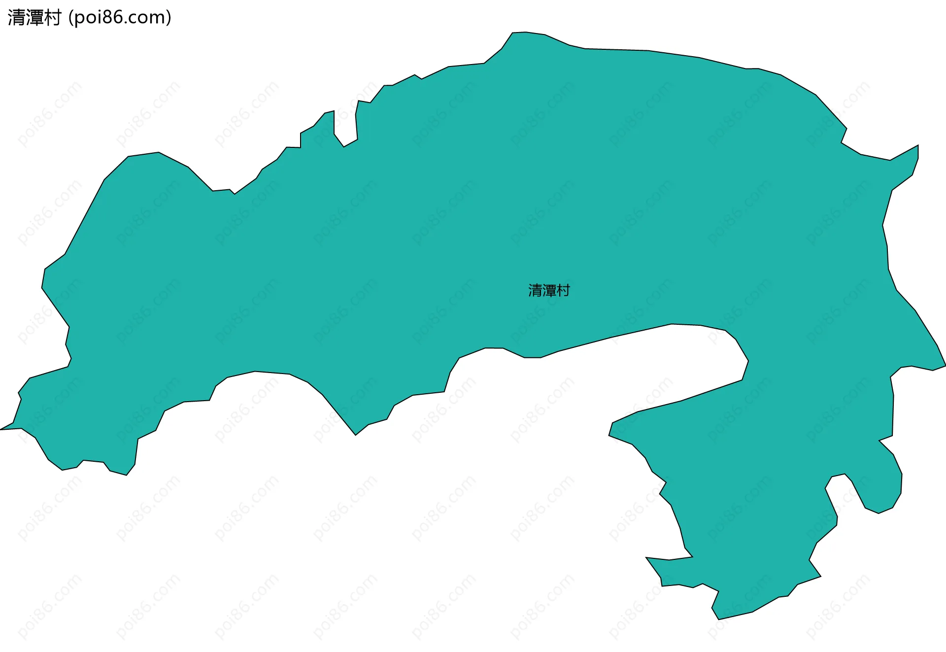 清潭村边界地图