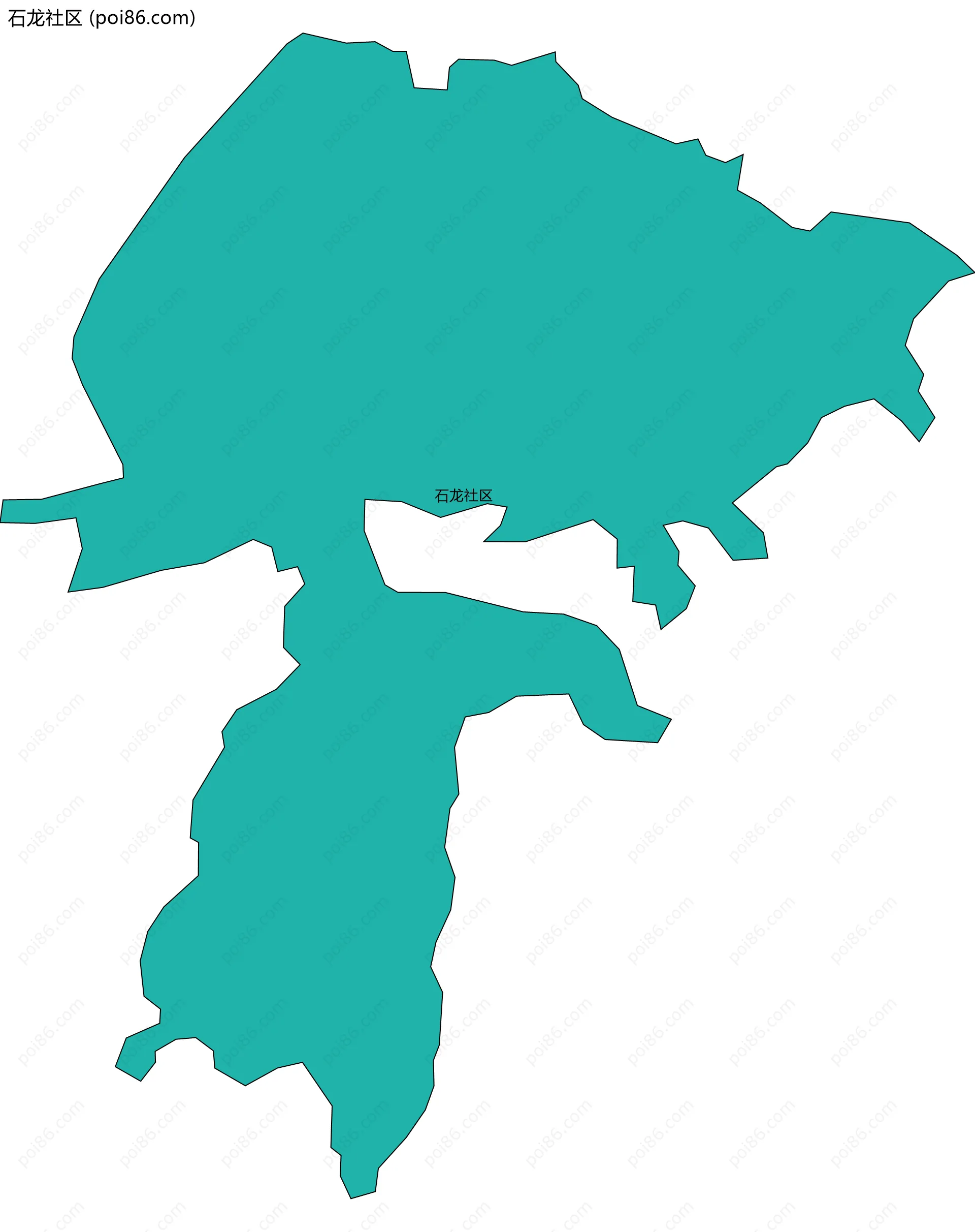 石龙社区边界地图