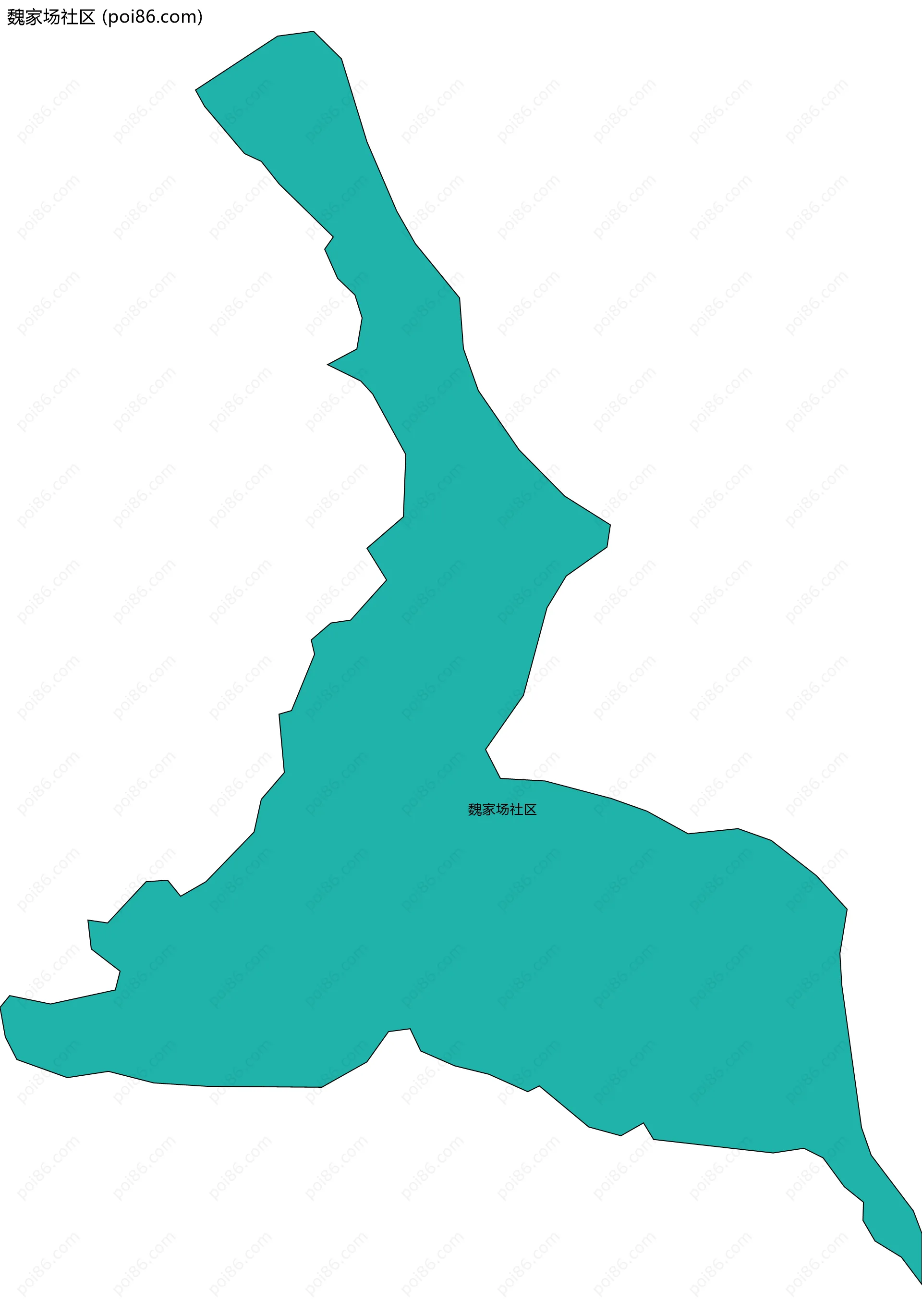 魏家场社区边界地图