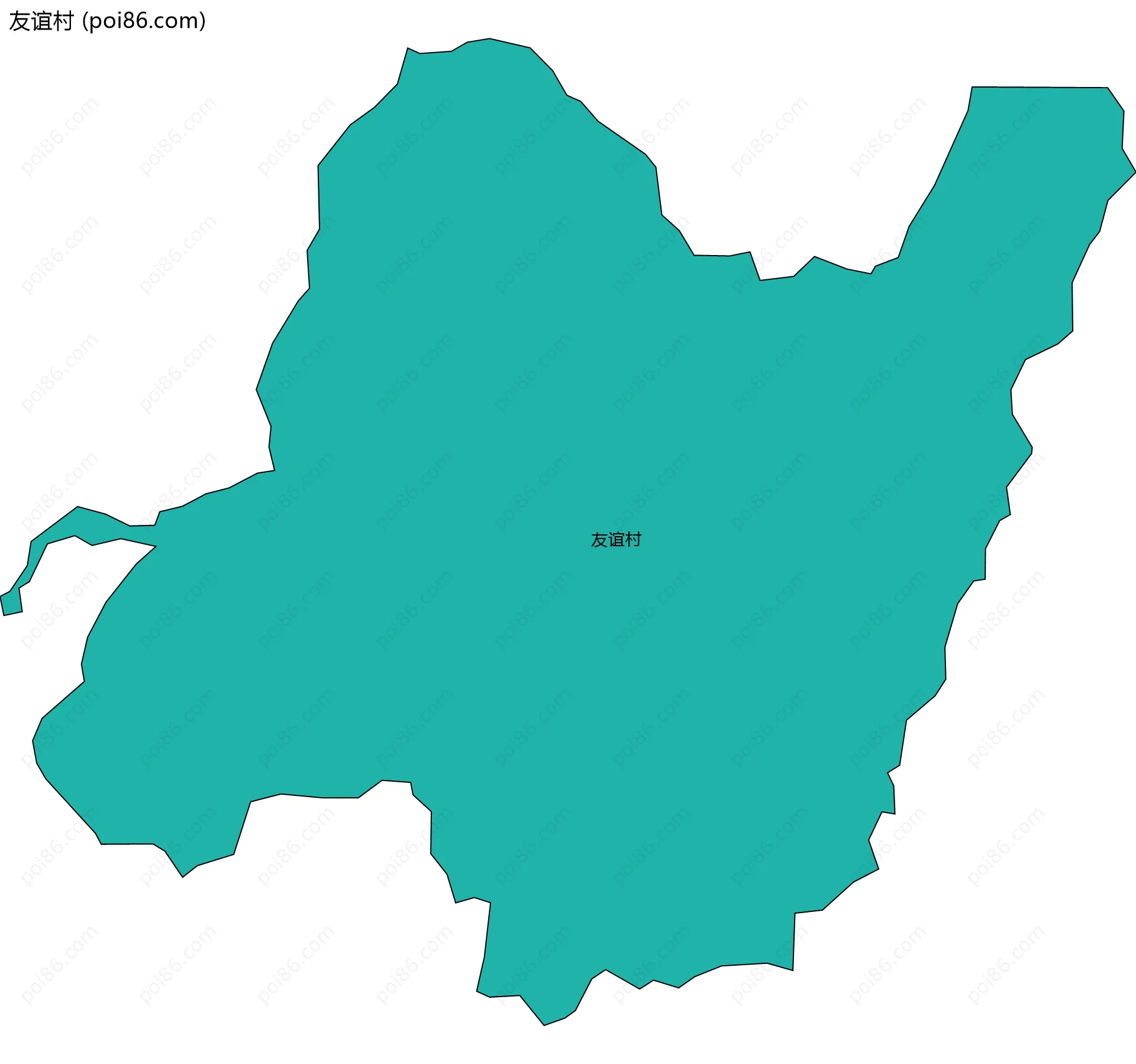 友谊村边界地图