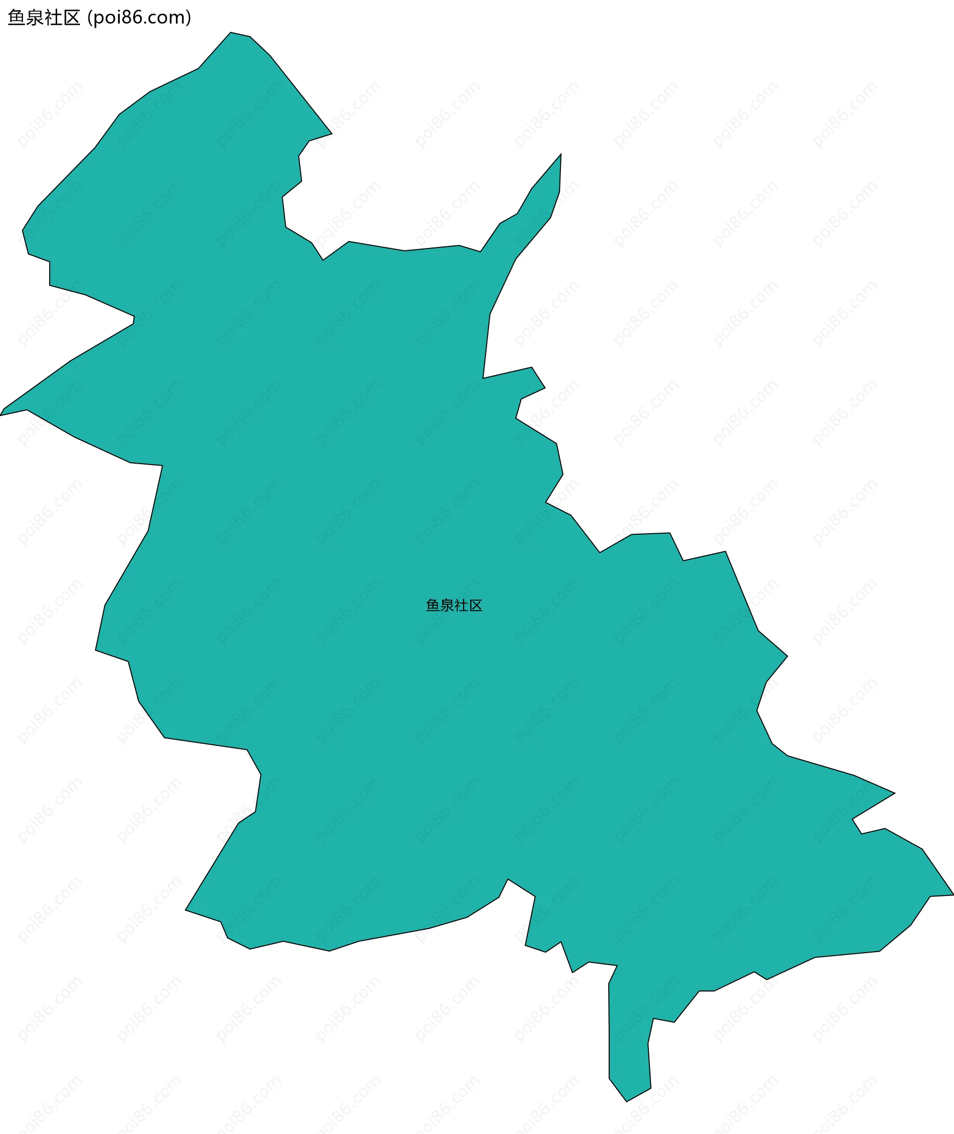 鱼泉社区边界地图